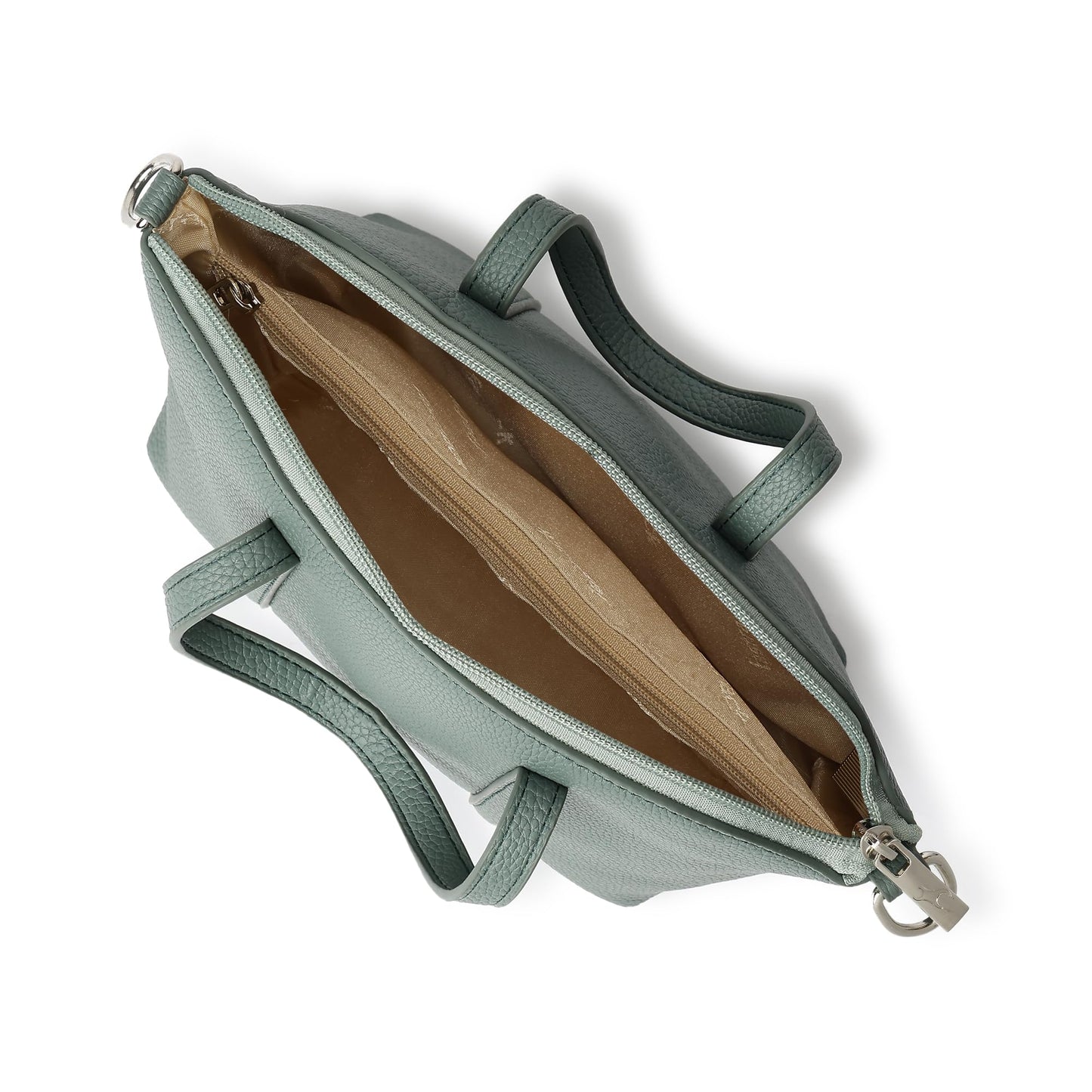 Fastrack Smooth Talker Sling Bag for Women | Detachable Sling Belt, Handle Carry Option, Pebbled Faux Leather, Top Zip Closure & Inner Access Pockets | Versatile & Stylish Compact Bag