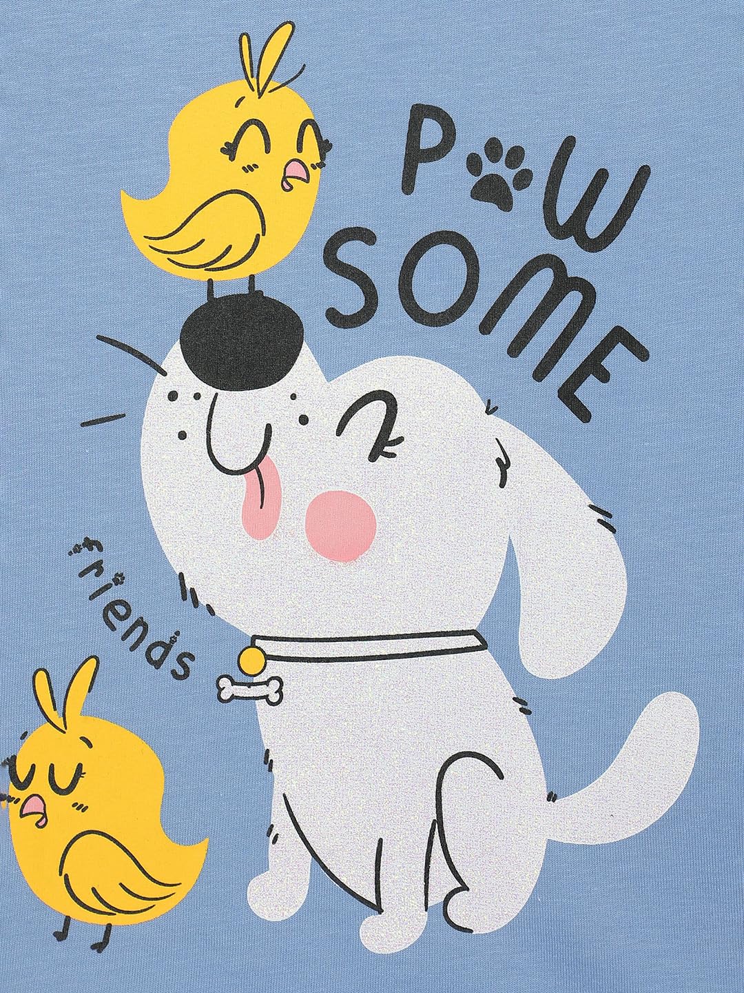 max Girls Graphic Printed T-Shirt (S24CBT26MID Blue)_7-8Y