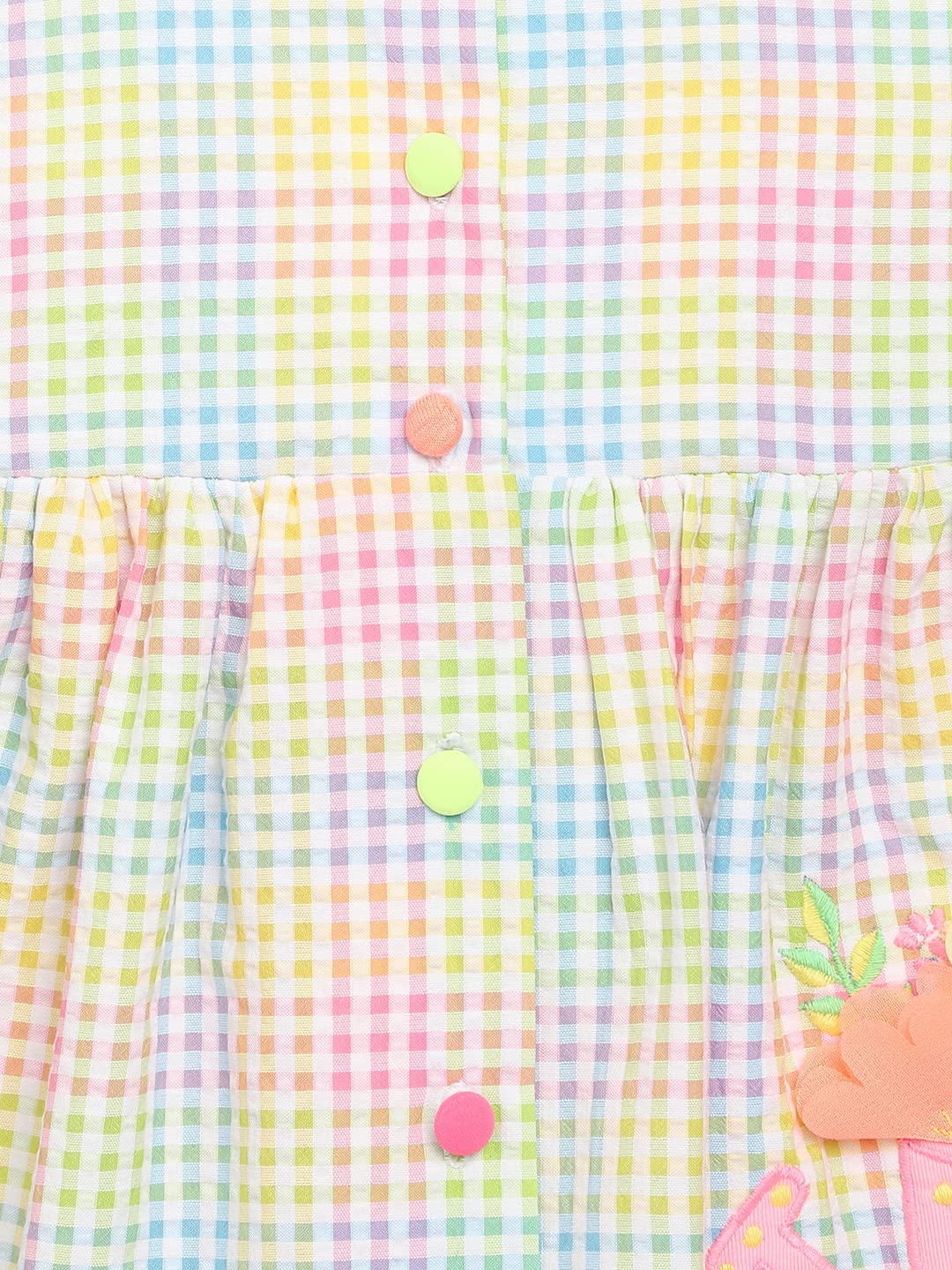 nauti nati Girl's Cotton Strapless Mini Dress (NN311-020-6-12M_Multicolour