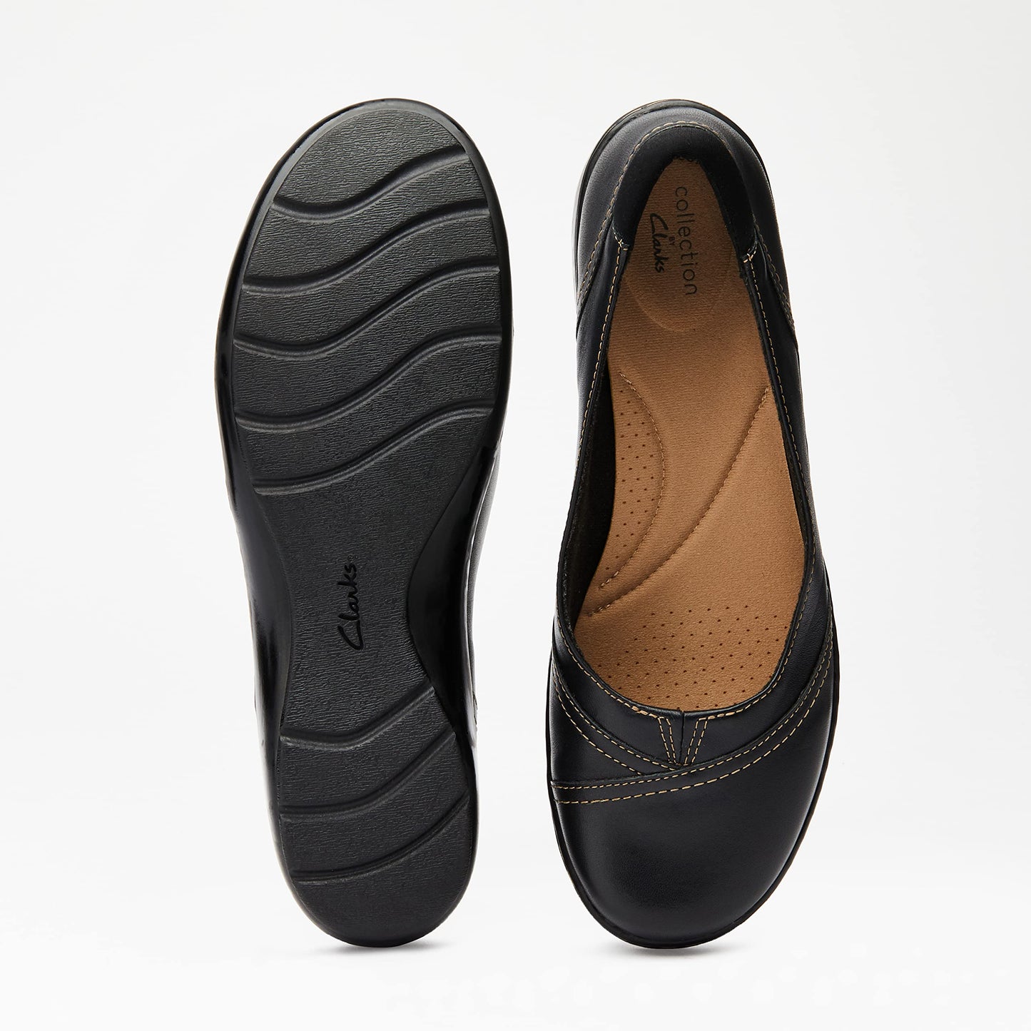 Clarks Women's Cora Eliza Black Leather Pumps-3.5 UK (26159585