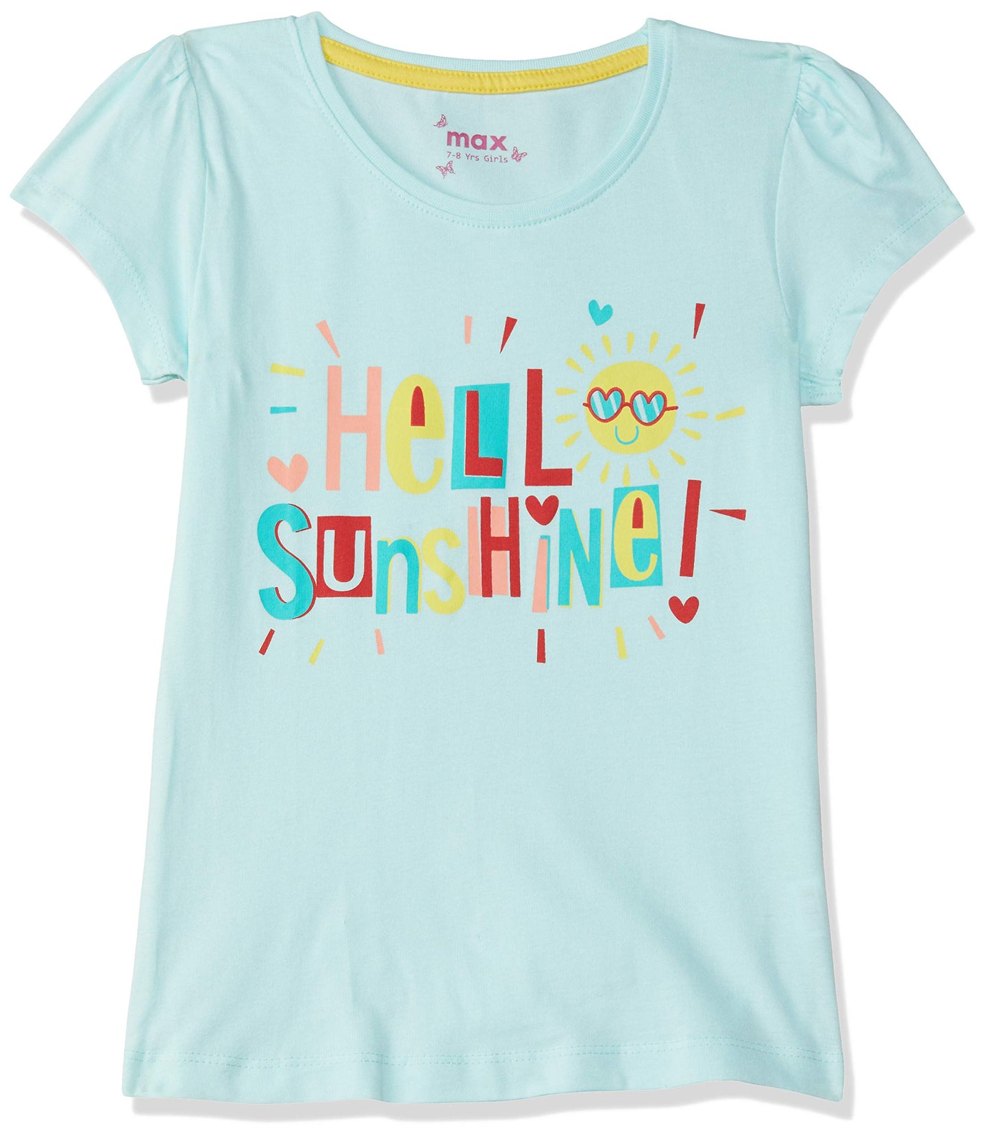 Max Girl's Regular T-Shirt (S21CBTAMZ3MULTI_Multi 5 6 Years)