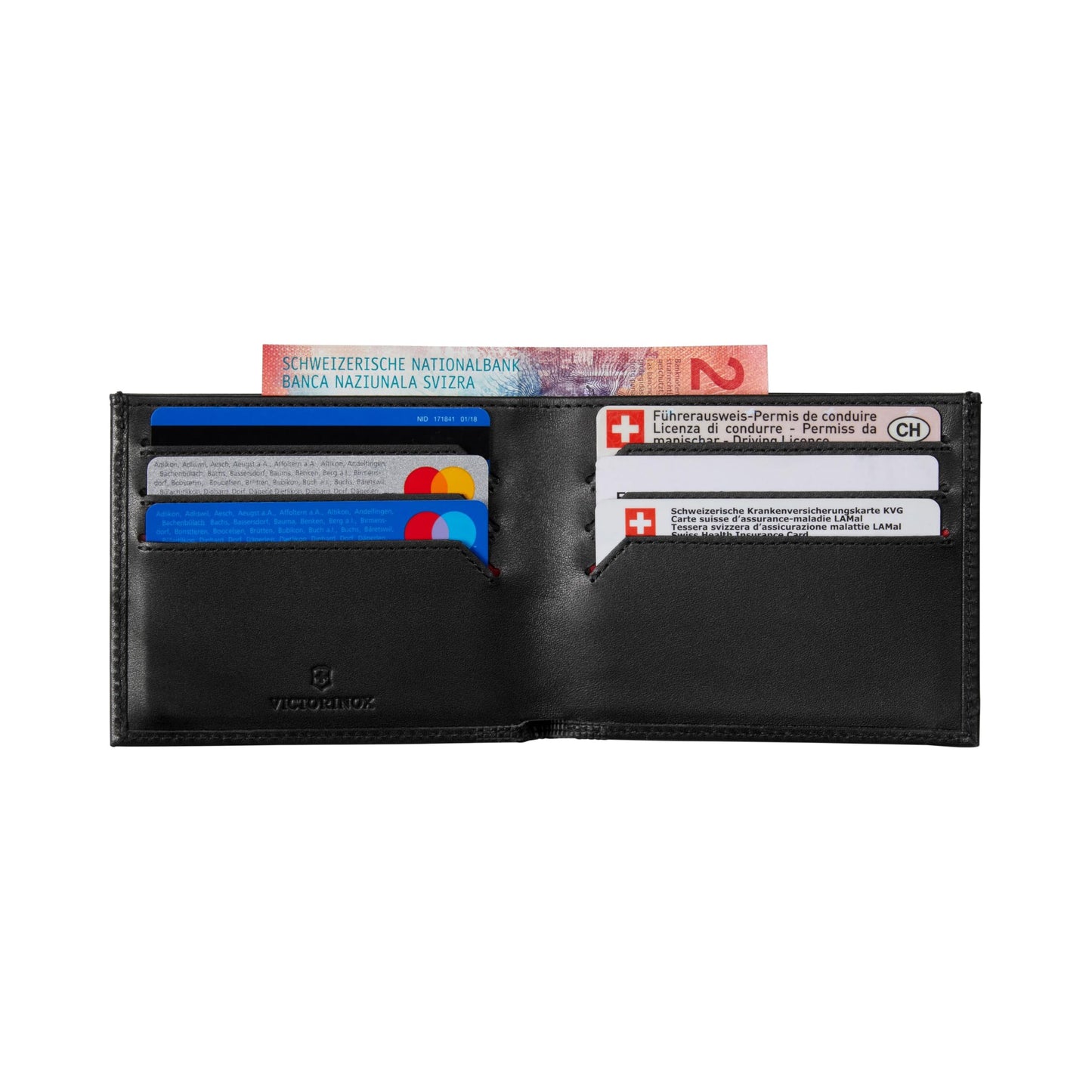 Victorinox Unisex Leather Altius Alox, Slim Bi-Fold Wallet, Black (611573)