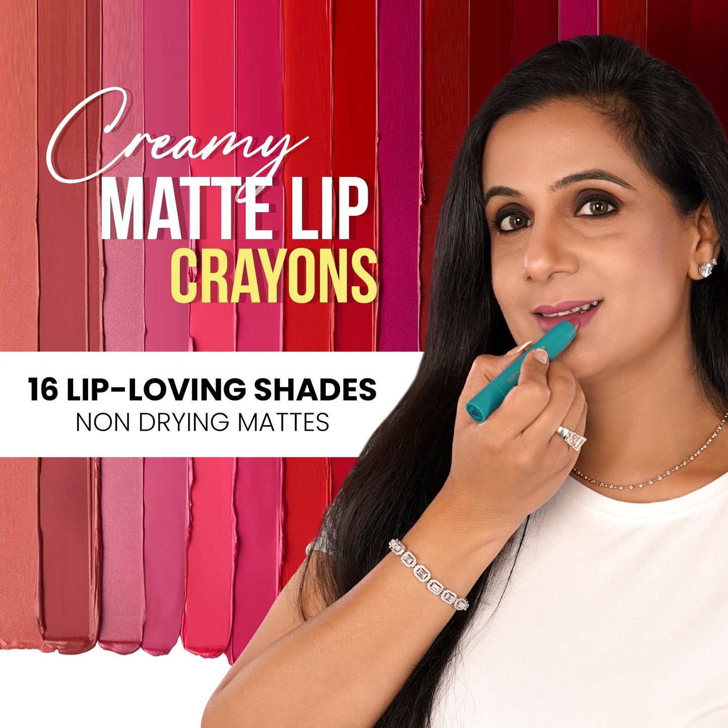 Parul Garg Beauty Creamy Matte Lip Crayon | Soft Matte & Hydrating Formula with Almond Oil & Vitamin E | Rich Pigment & Comfortable Wear | 100% Vegan (First Love 34)