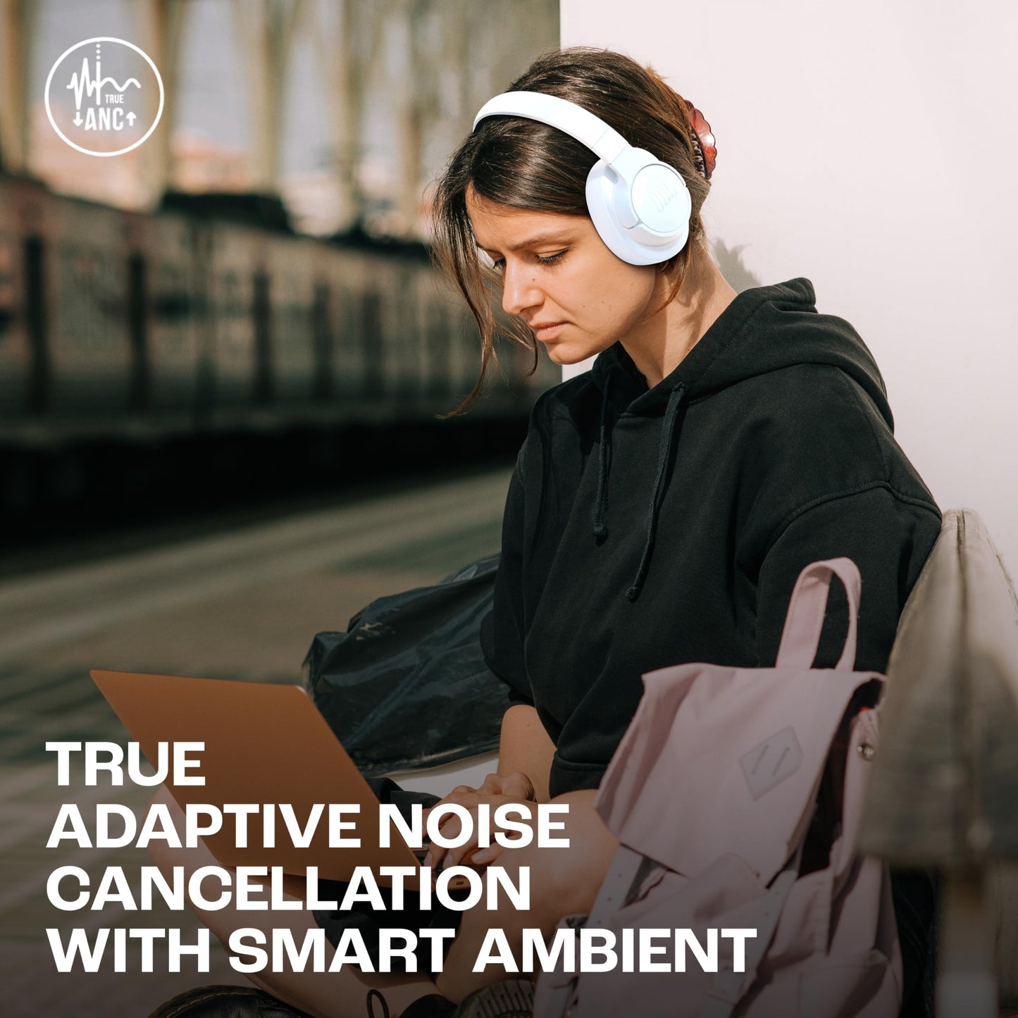 JBL Tune 770NC Wireless Over Ear ANC Headphones with Mic, Upto 70 Hrs Playtime, Speedcharge, Google Fast Pair, Dual Pairing, BT 5.3 LE Audio, Customize on JBL Headphones App (White)