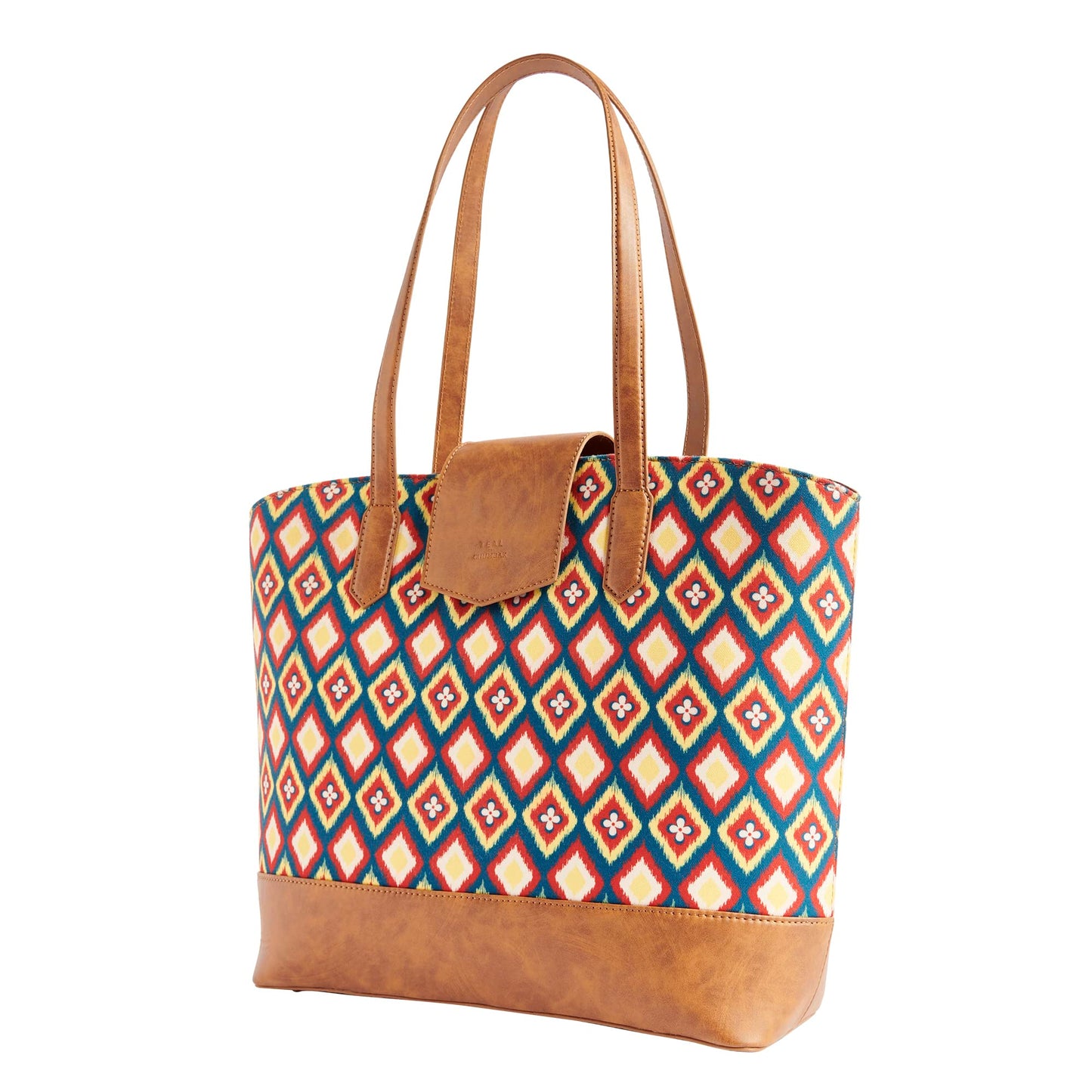 TEAL BY CHUMBAK Office Tote Bag for Women | Stylish Shoulder Bags for College | Professional Canvas Tote Bag | Laptop-Friendly College Bag