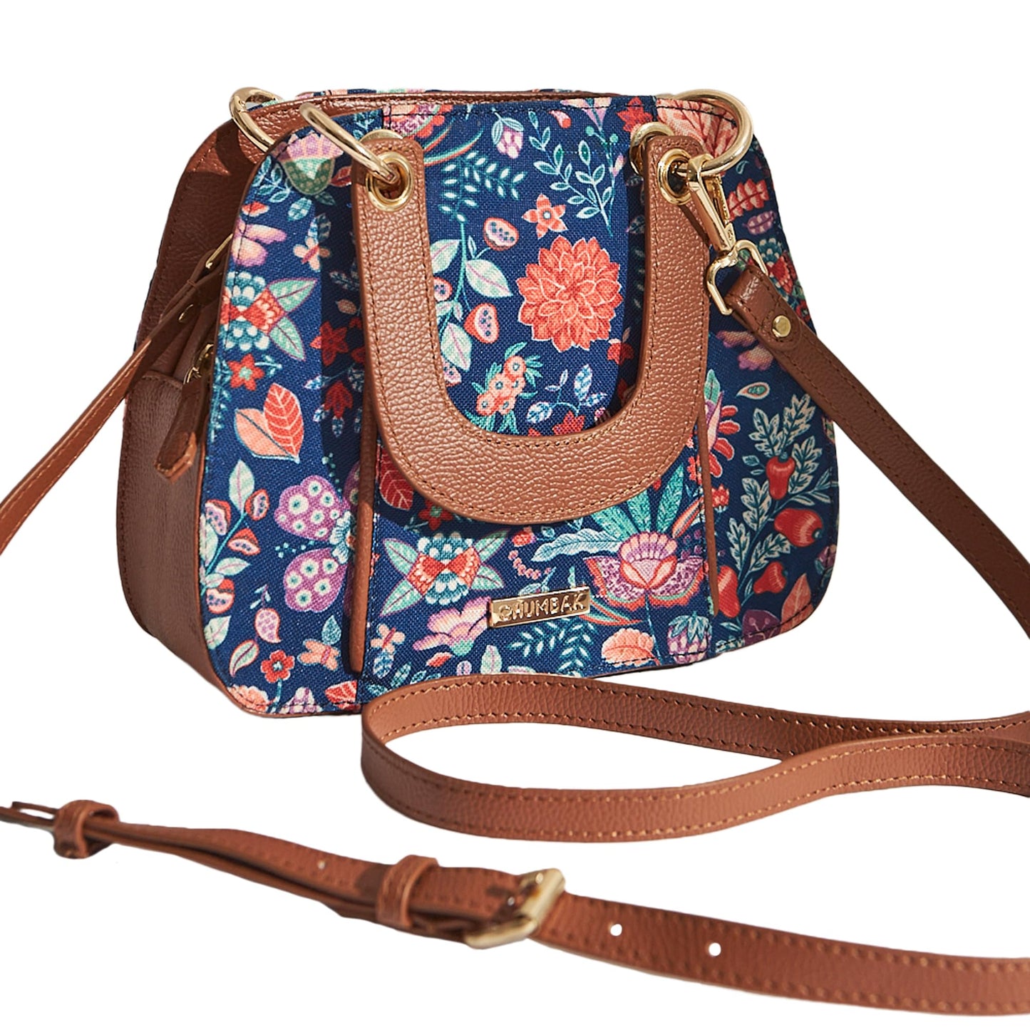 Chumbak Women's Office Tote Bag, Printed Canvas Shoulder Bag for College, Work and Travel, Stylish and Durable with Laptop Compartment