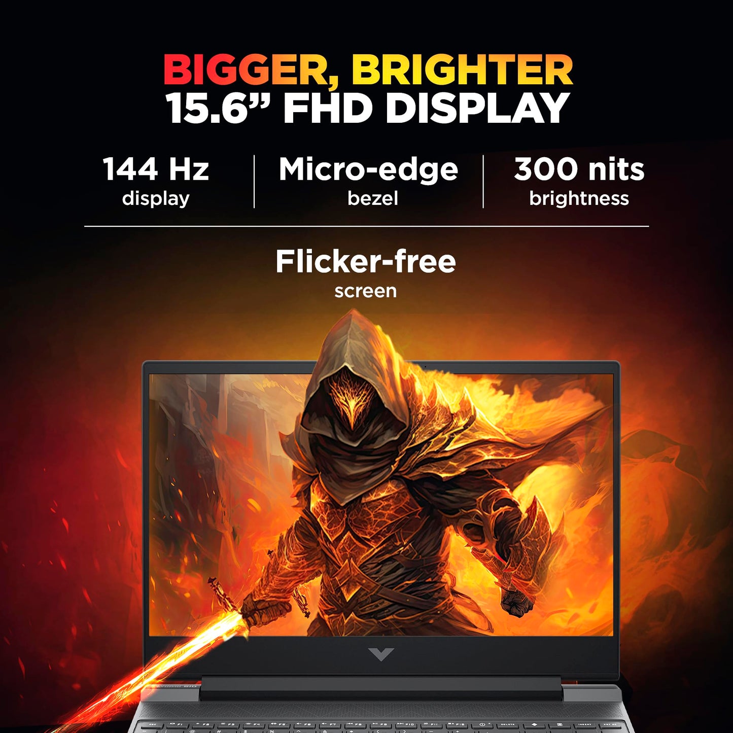 HP Victus, 13th Gen Intel Core i5-13420H, NVIDIA RTX 2050 Gaming Laptop(Upgradable 16GB DDR4, 512GB SSD),144Hz, IPS, 300 nits, 15.6''/39.6cm,Win11, M365*,Office24, Mica Silver, 2.3kg, fa2703tx