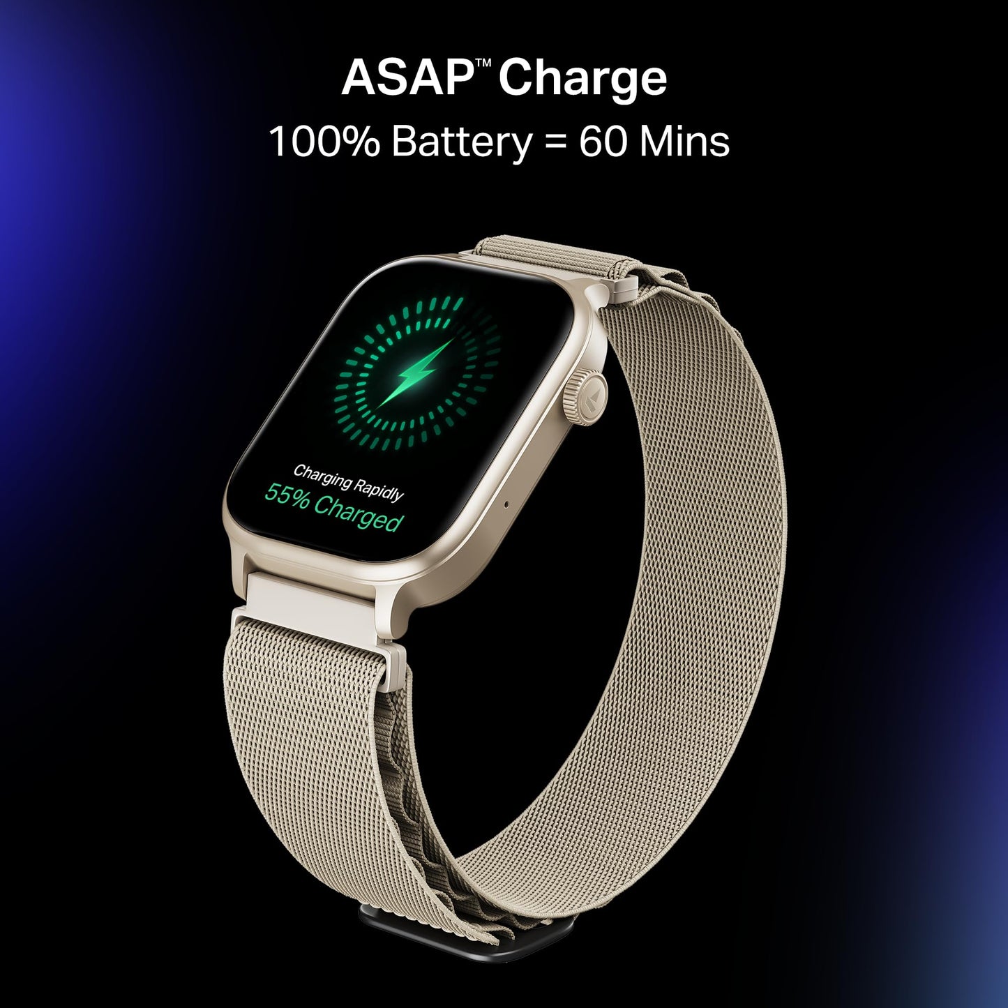 Boat Storm Infinity Plus Smartwatch with 20 Days Battery, ASAP™ Charge, 4.97 cm HD Display, Functional Crown, Multiple Sports Modes, BT Calling, SOS, IP68, Heart Rate & SpO2 Monitor (Sports White)