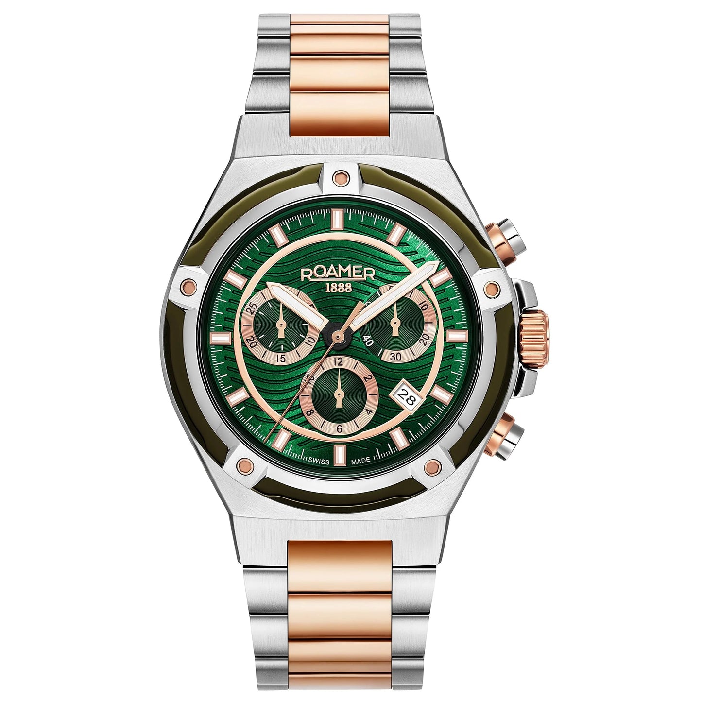 Roamer Tempomaster Chrono Analog Green Dial Women's Watch-221837 49 75 20