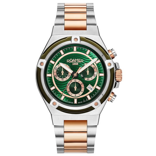 Roamer Tempomaster Chrono Analog Green Dial Women's Watch-221837 49 75 20