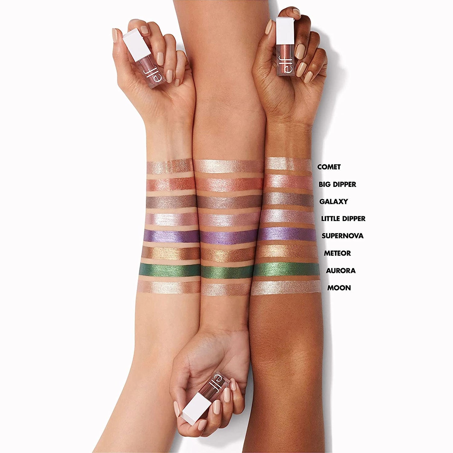 e.l.f. Liquid Metallic Eyeshadow, Quick-Drying, Long-Lasting, Gel-Based Formula For One-Swipe Pigmented Coverage, Vegan & Cruelty-Free, Supernova