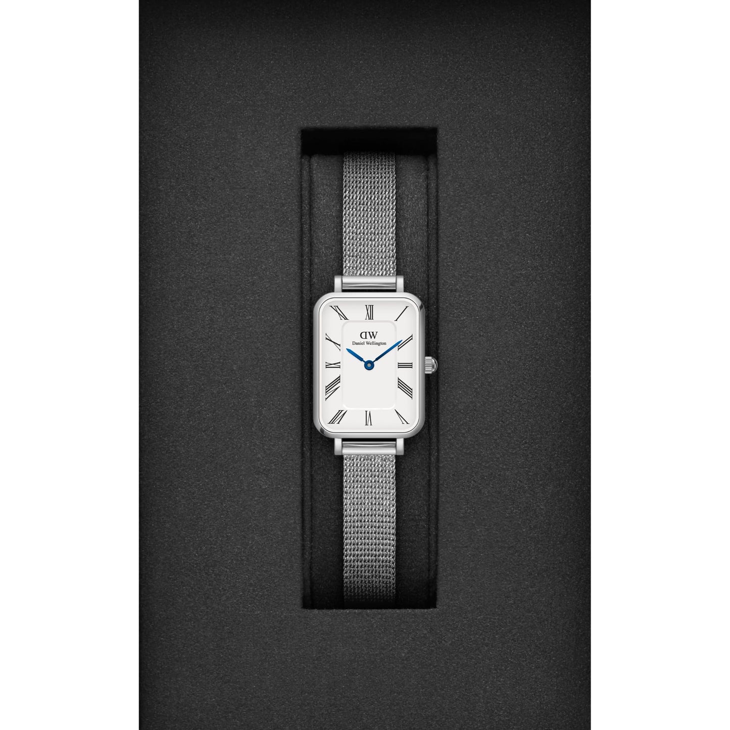 DANIEL WELLINGTON Women Analogue Rectangular White Dial Watch- DW00100690K