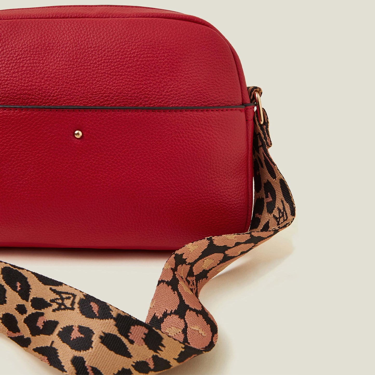 Accessorize London Women's Red Curved Camera Sling Bag | Ladies Purse Handbag | crossbody bags for women| Ladies Gift