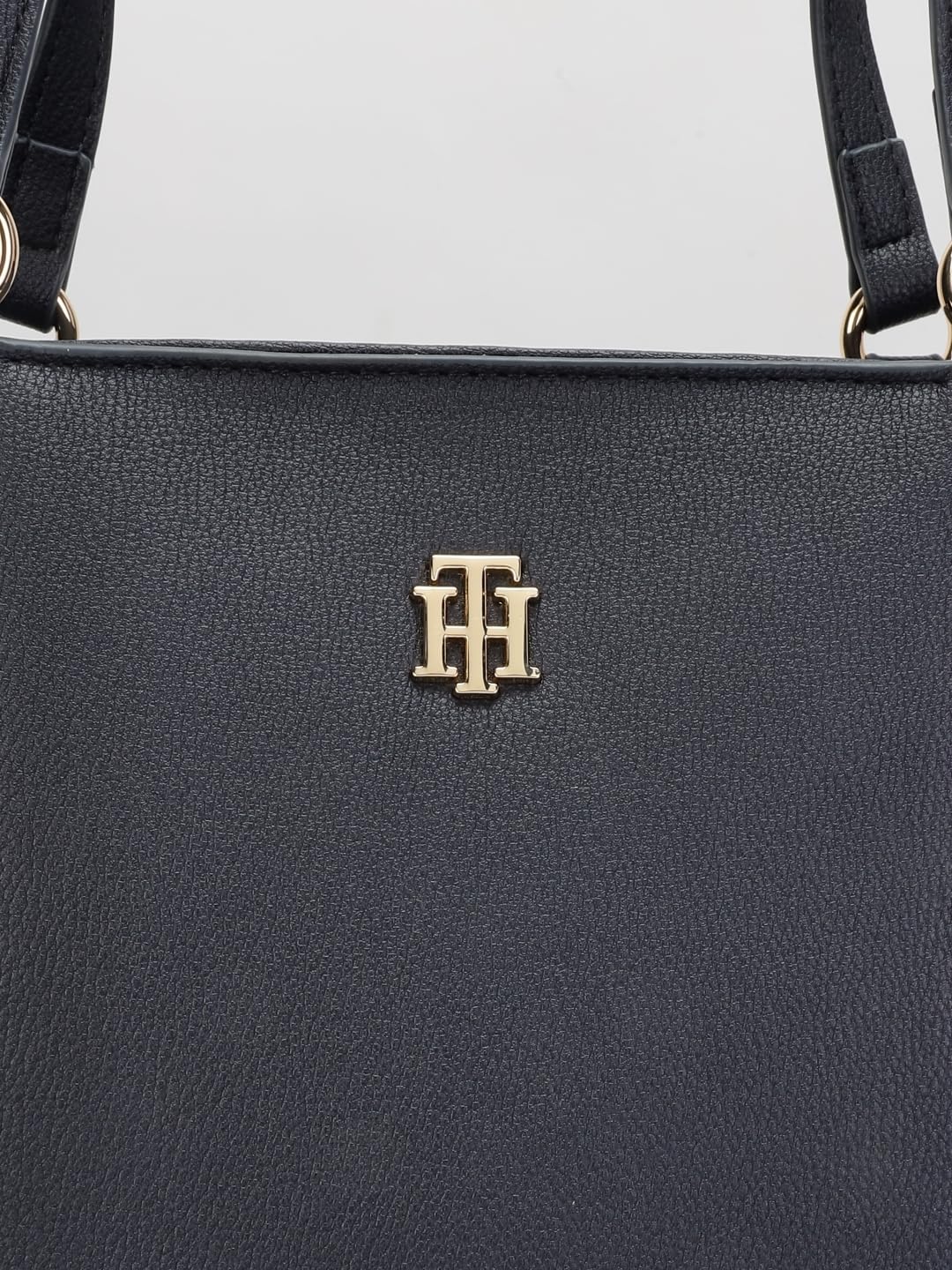 Tommy Hilfiger Striped Navy Pu Tote Bag