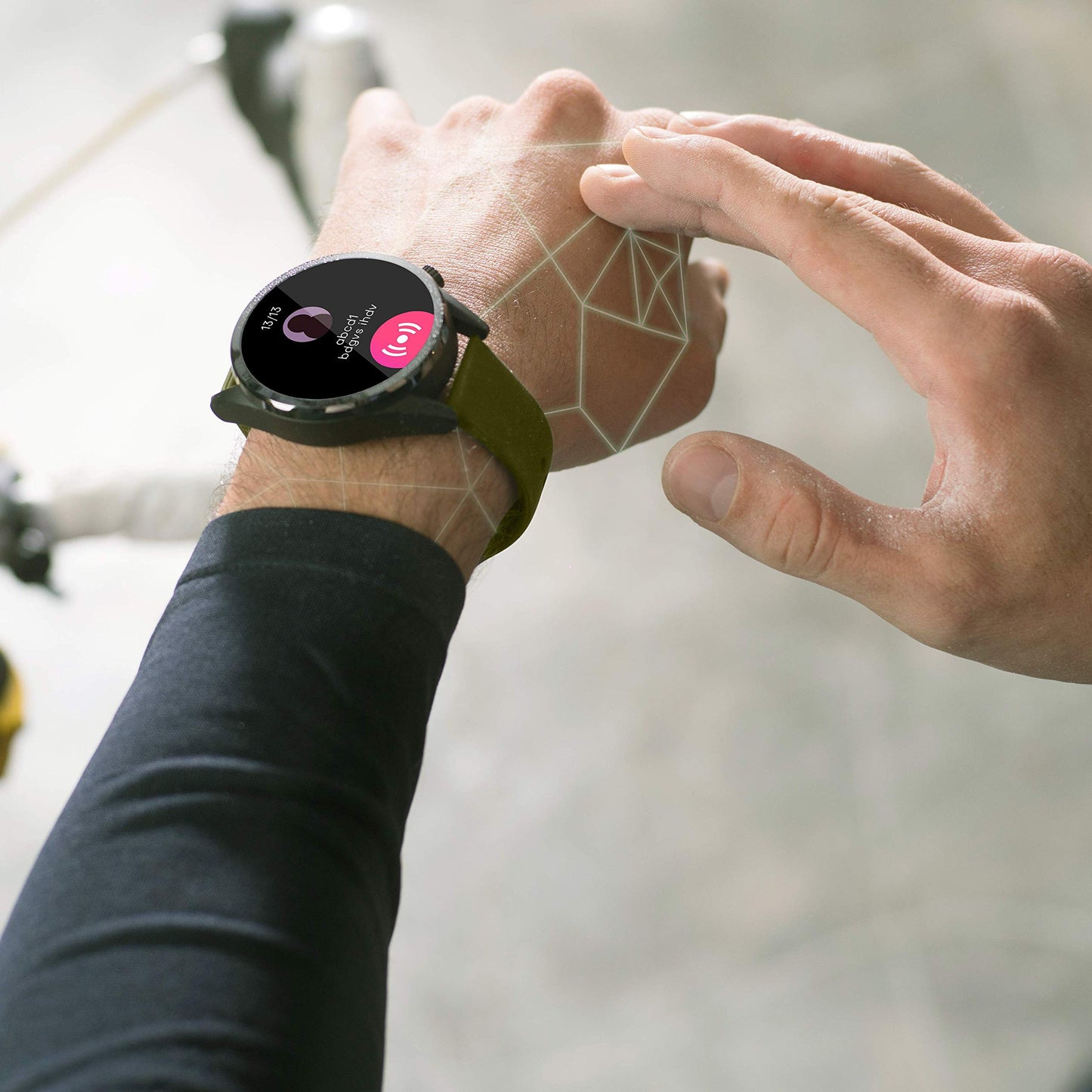 WatchOut Wearables Presents MadGaze : World's First Gesture Controlled & 4G IoT Enabled Smartwatch (Military Green Silicone)