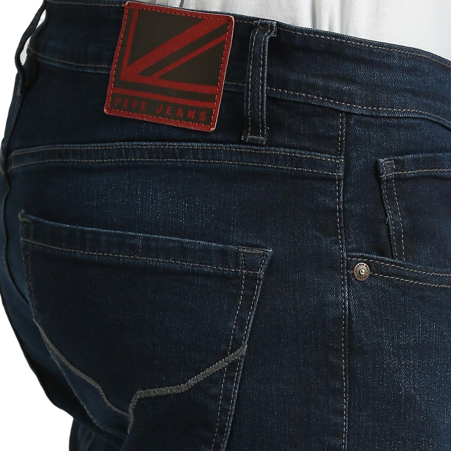 Pepe Jeans Men's Mid Rise Slim Fit Jeans Blue