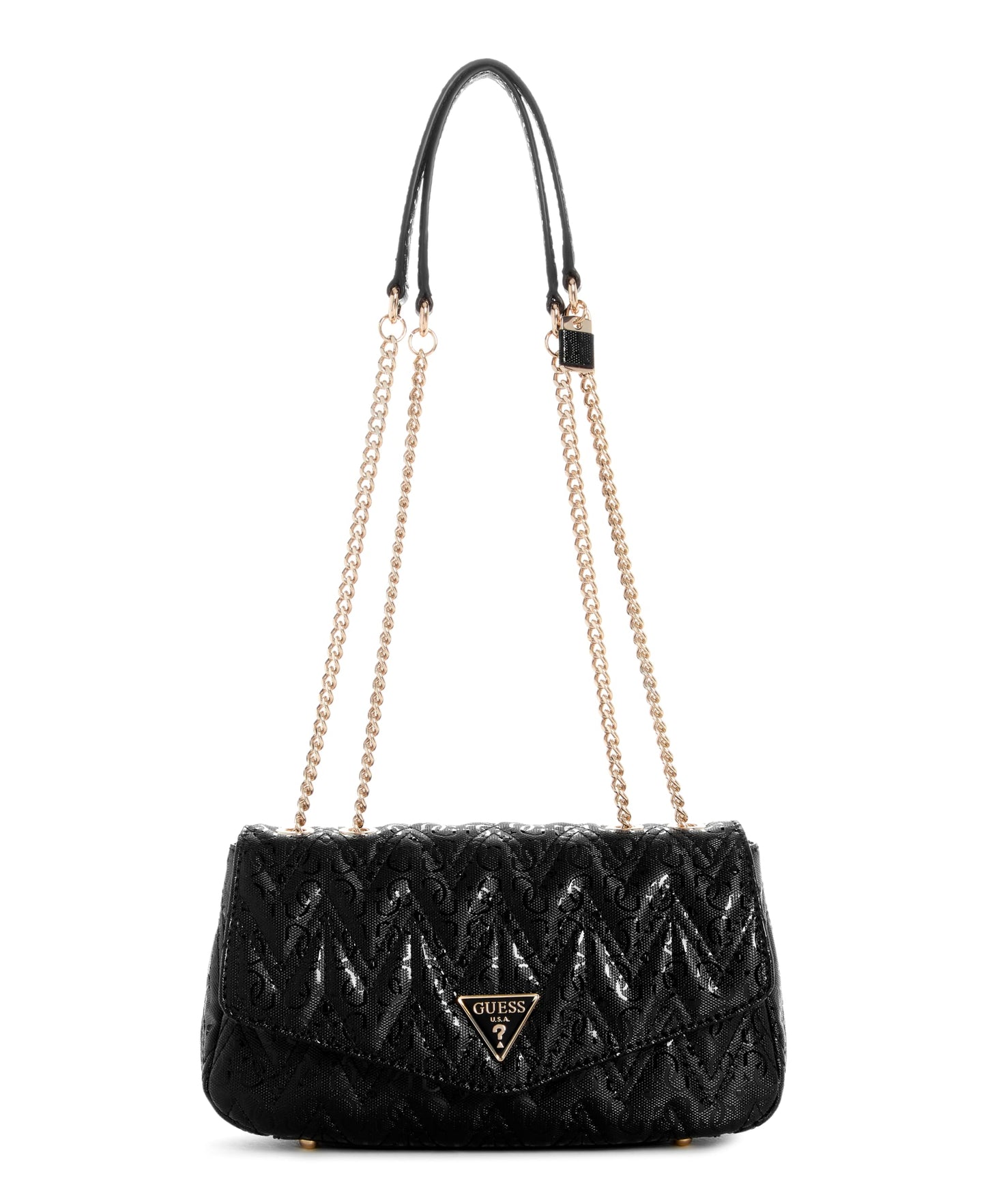 GUESS Black Quilted Adelard Crossbody Bag