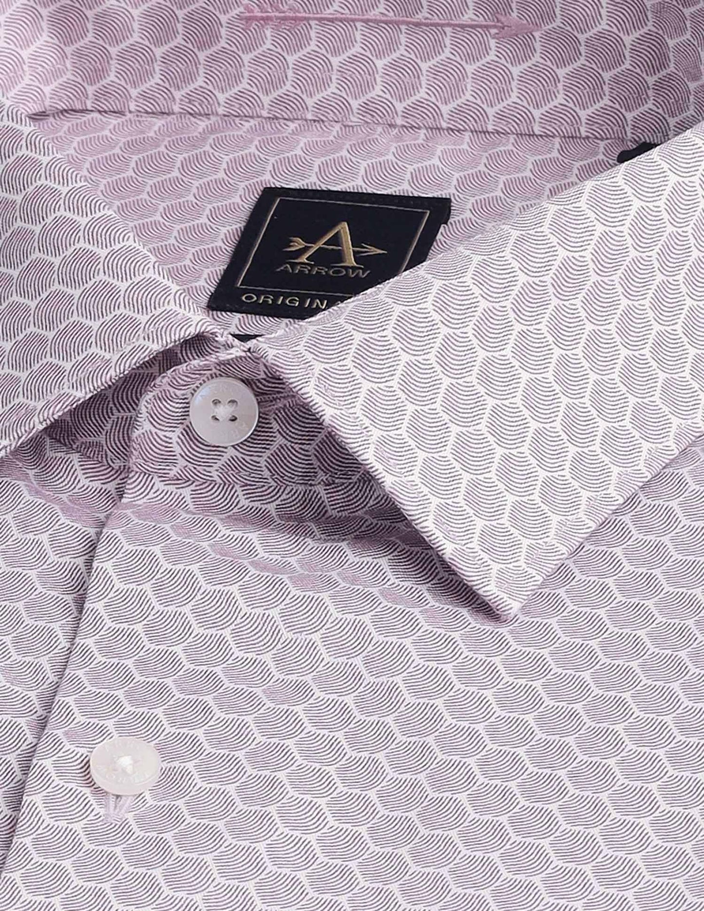 Arrow Men's All-Over Printed Originals Shirt (ARAKSH0674_Lavender_39)