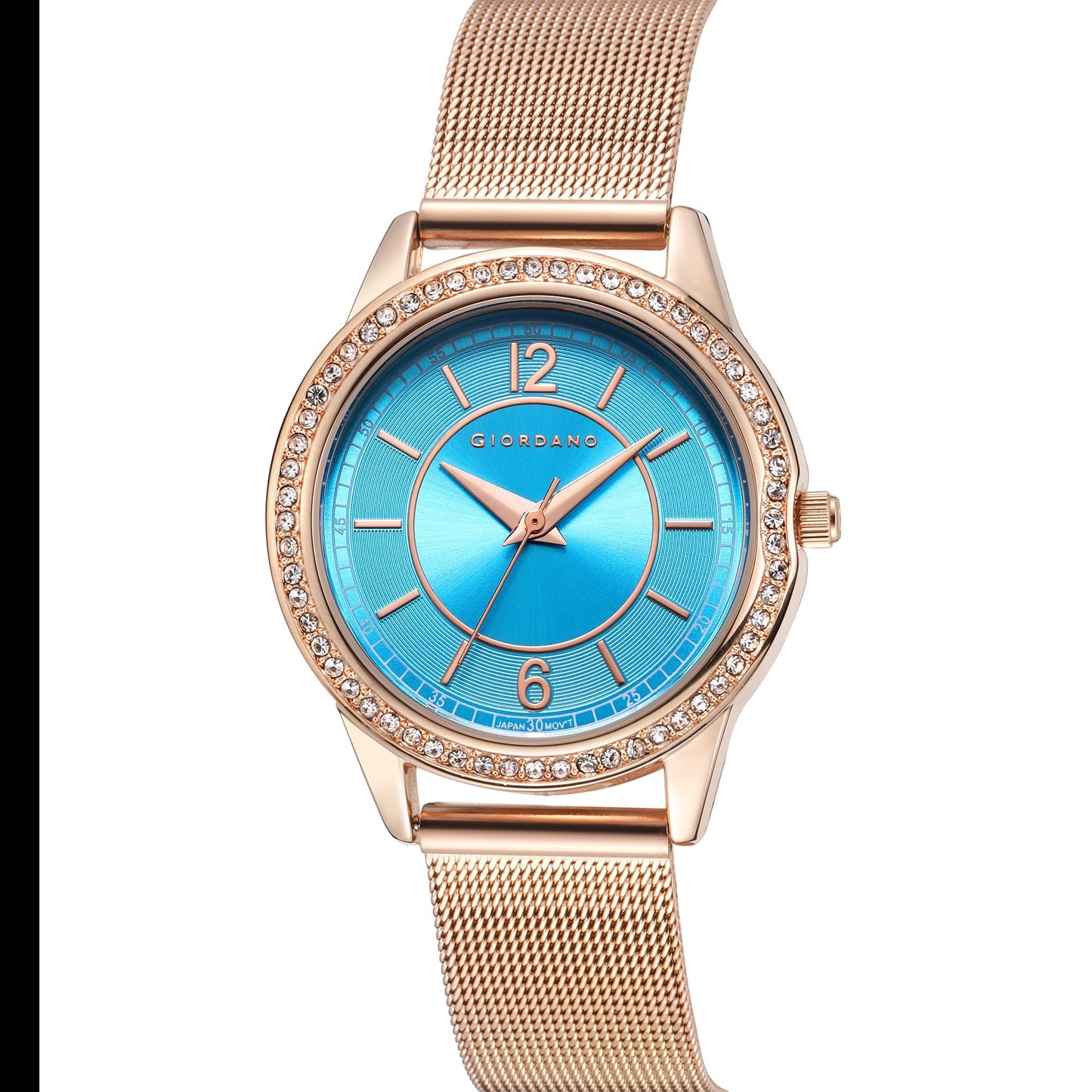 Giordano Analog Stylish Watch for Women Water Resistant Fashion Watch Round Shape with 3 Hand Mechanism Wrist Watch for Girls & Ladies to Compliment Your Look/Ideal Gift for Female - GZ-60054