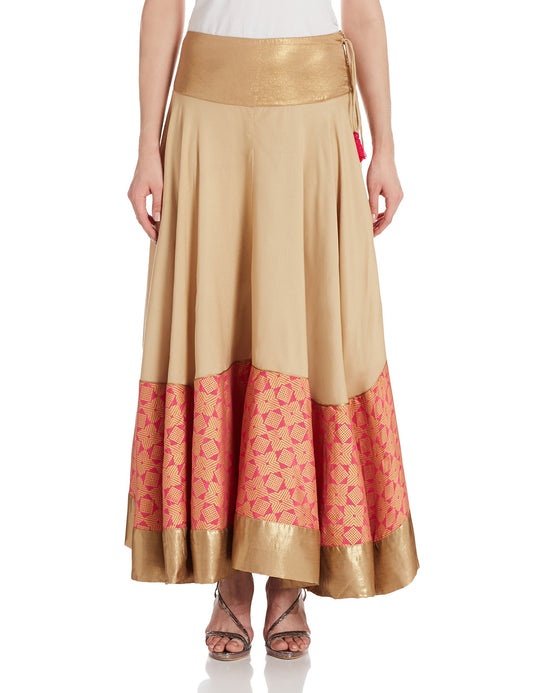 W for Woman Women's Full Skirt (16AU55177-11807_Beige_WL)