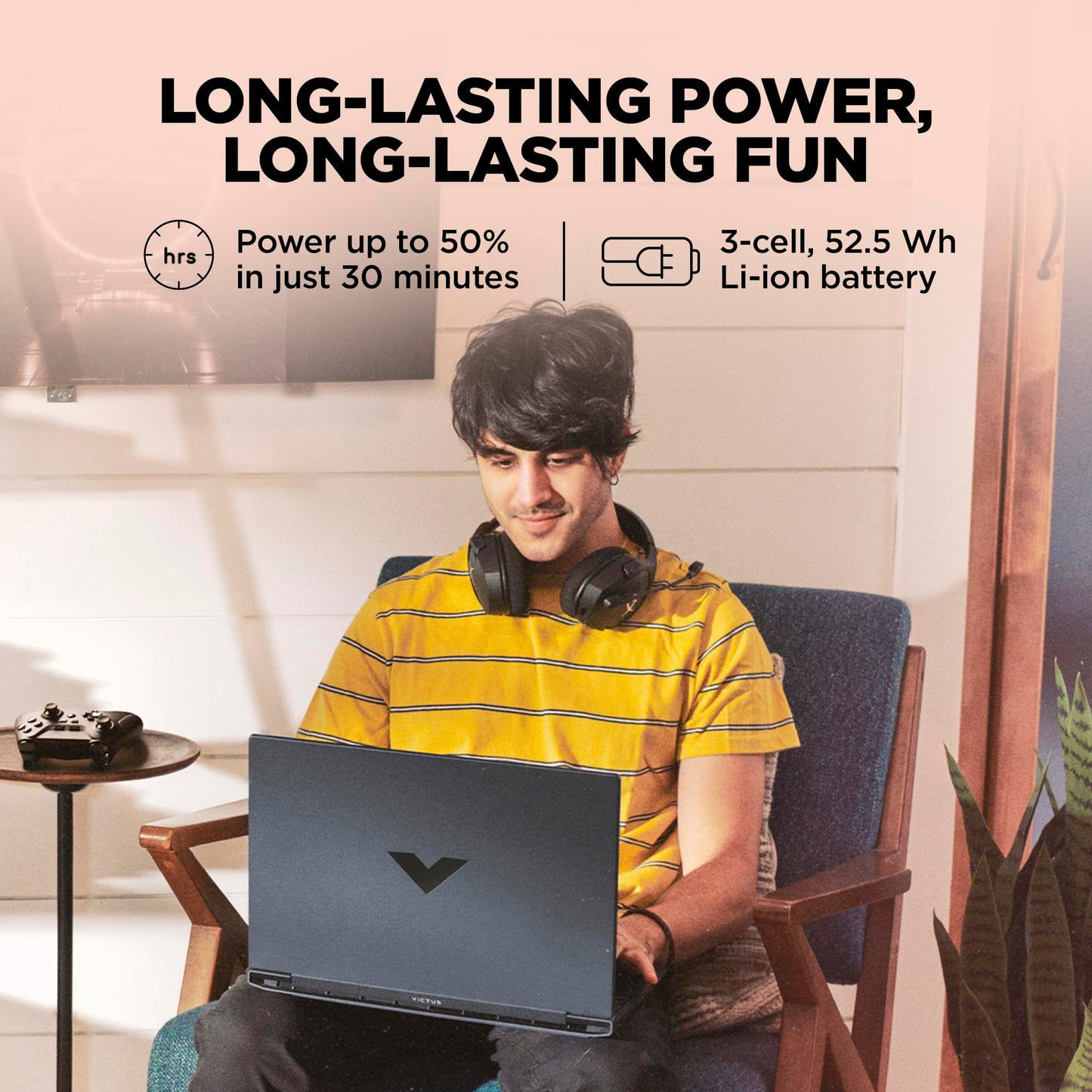 HP Victus, 13th Gen Intel Core i5-13420H, NVIDIA RTX 2050 Gaming Laptop(Upgradable 16GB DDR4, 512GB SSD),144Hz, IPS, 300 nits, 15.6''/39.6cm,Win11, M365*,Office24, Mica Silver, 2.3kg, fa2703tx