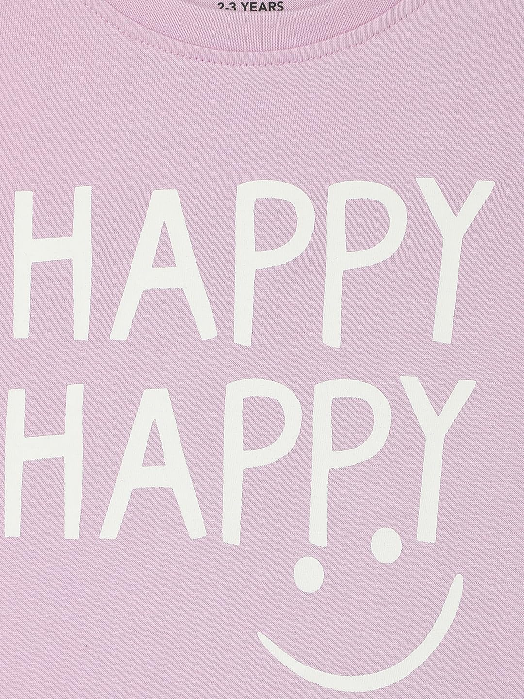 Max Girl's Cotton Typographic Printed Regular Fit T-Shirt (S23CBT06ALILAC)_5-6Y, 5-6 Years