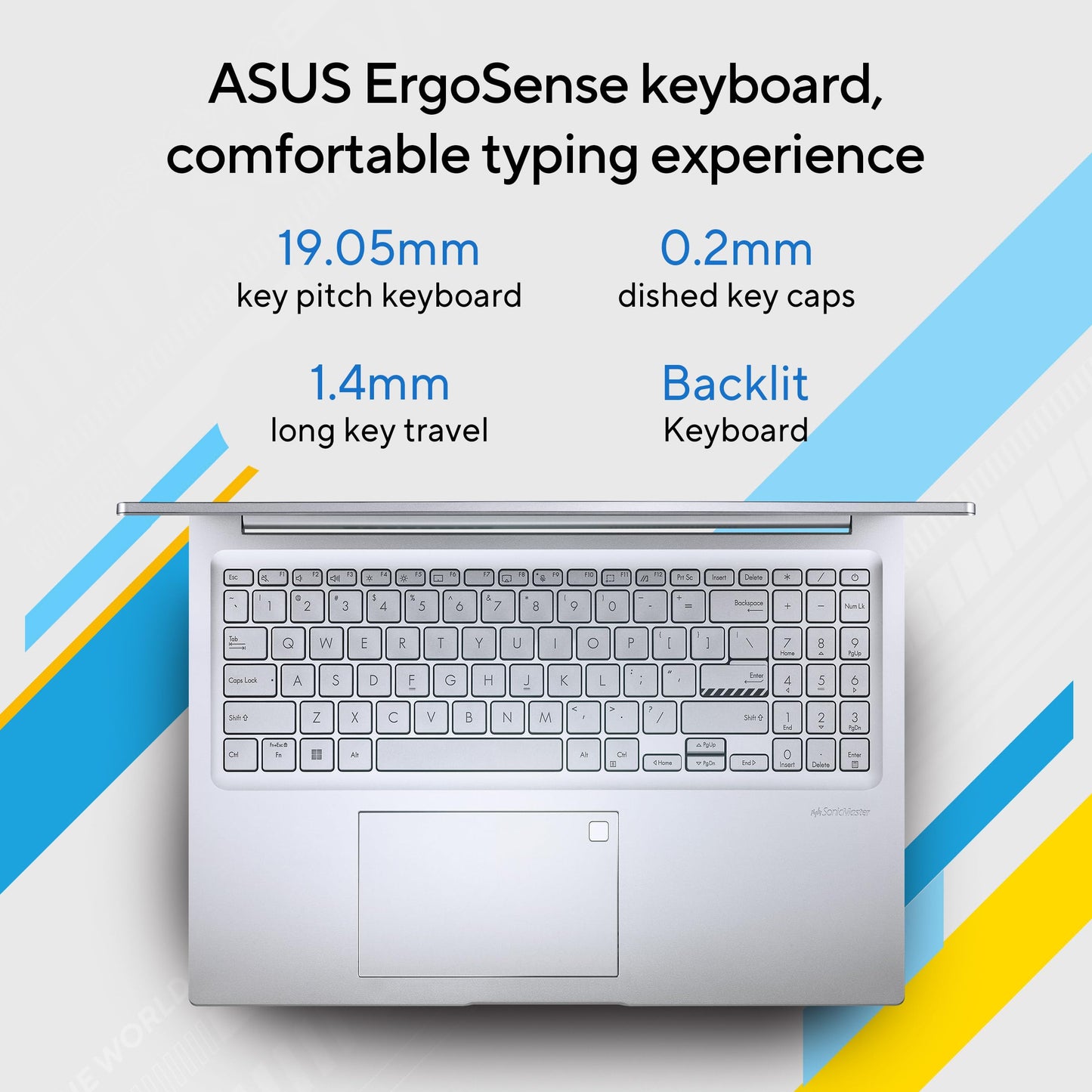 ASUS Vivobook 16" FHD+ (1920 x 1200), 60Hz 300nits, Core i5-12500H, (16GB RAM/512GB SSD/Intel Iris Xᵉ Graphics/Win 11/Office Home/Fingerprint/42WHr Battery/Transparent Silver/1.88kg), X1605ZAC-MB541WS