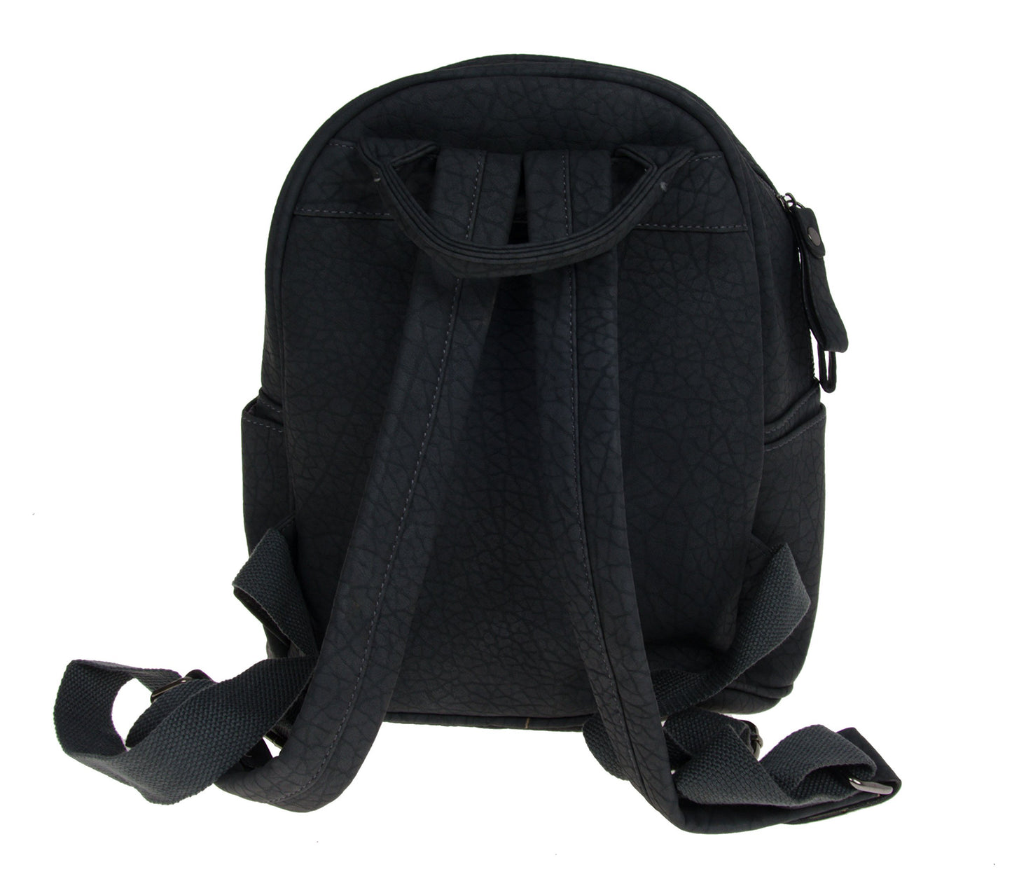Artisan Crafted Leather Look Handbag Backpack/College Bag/Office Bag (Dark Grey) For Women/Girls
