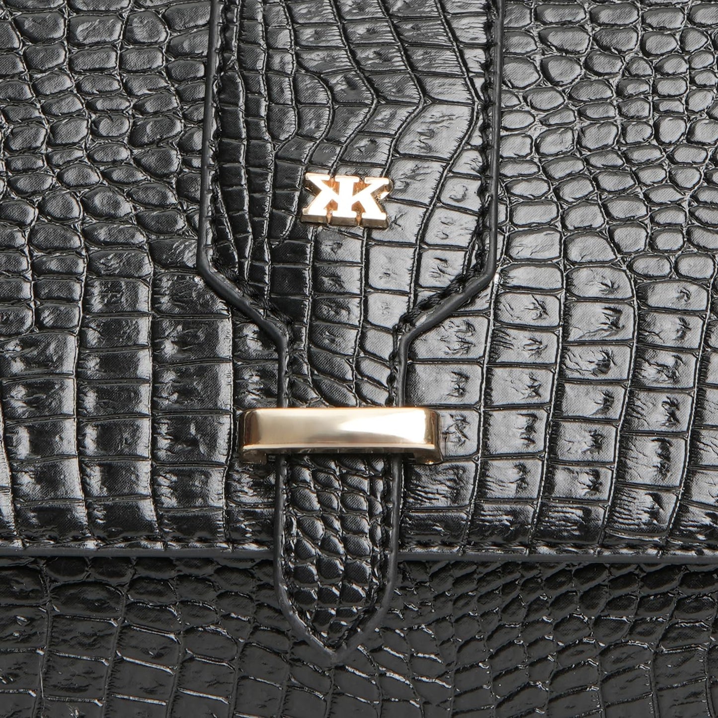 KLEIO Vegan Luxe Shoulder Bag for Women (HO1016KL) BLACK