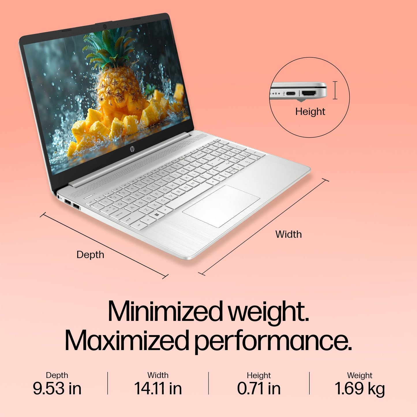 HP 15s Core i5 12th Gen (8GB RAM/512GB SSD/FHD/15.6" (39.6 cm)/Windows 11/MS Office/Backlit Keyboard/Silver/1.69 kg) fq5329TU Laptop