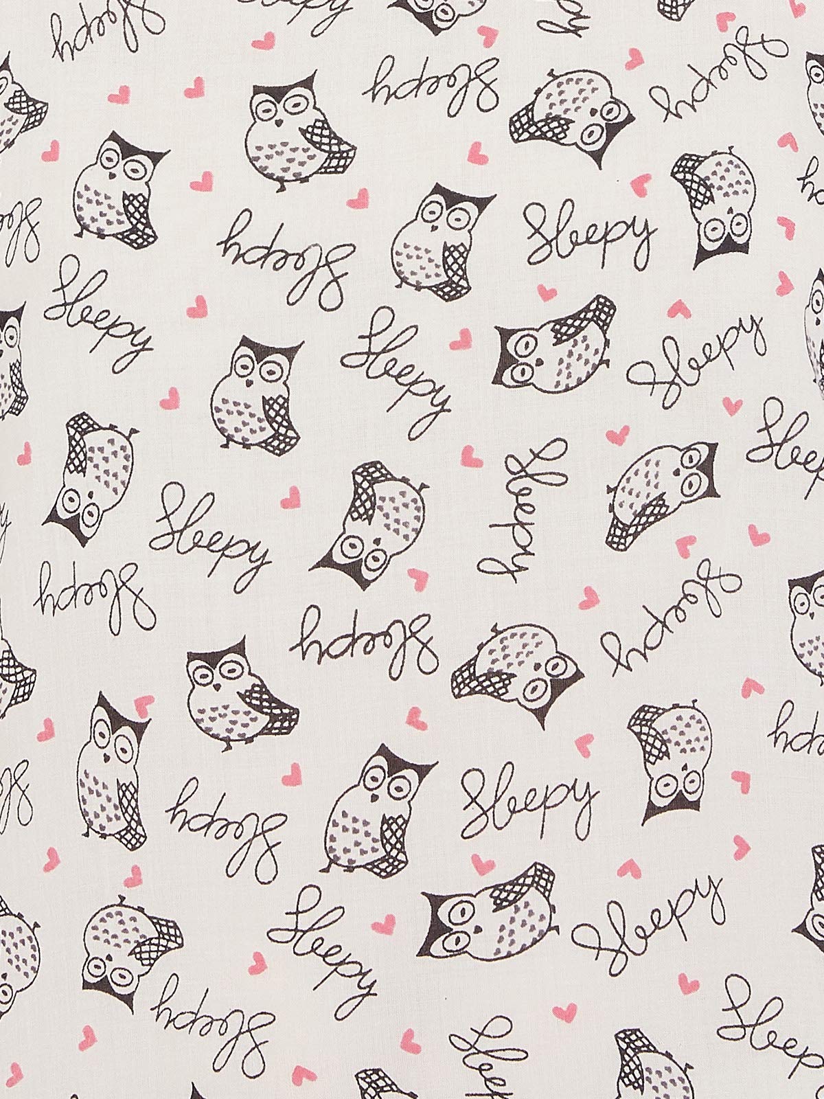 Clovia Women's Cotton Print Knee Length Night Dress (NS1346A18M_White_M)