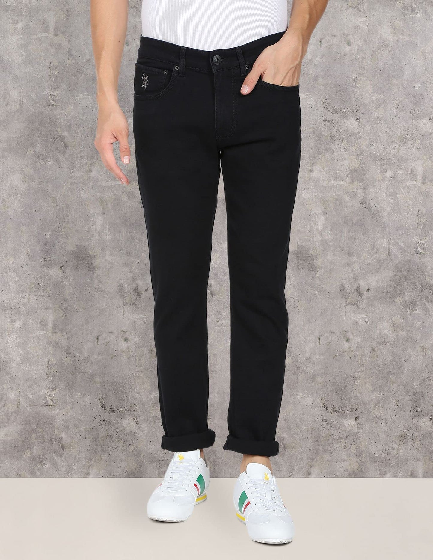 U.S. POLO ASSN. Men's Slim Jeans (UDJENO1001_Black
