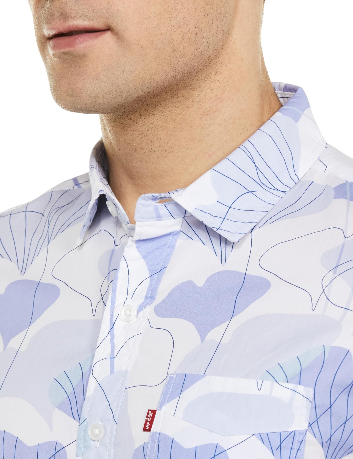 Levi's Men's Cotton Fitted Shirt (32908-0343_Bright White, Large