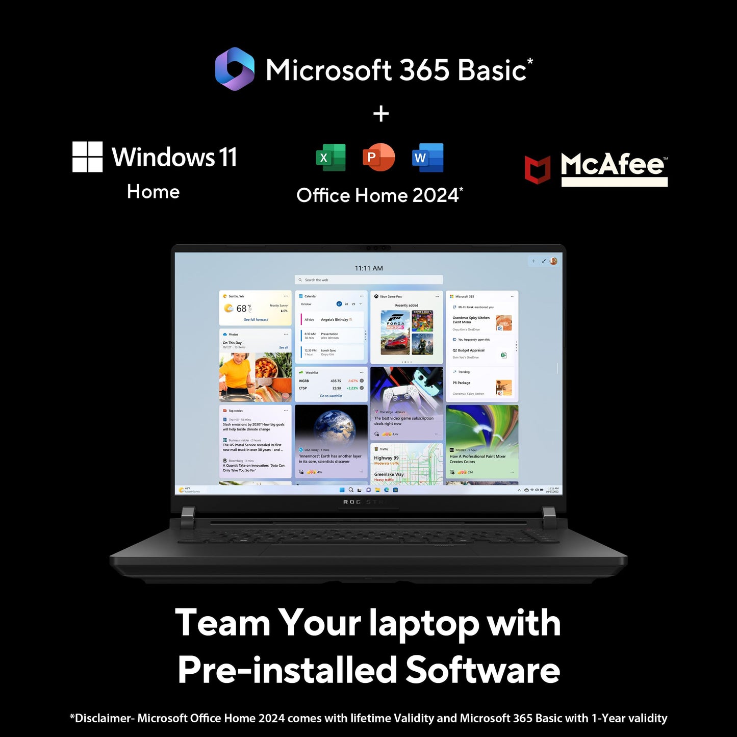 ASUS ROG Strix SCAR 16,Intel Core Ultra 9 275HX Gaming Laptop(NVIDIA RTX 5080-16GB/175W TGP/32GB/2TB/2.5K QHD+/16"/240Hz/Windows 11/M365 Basic(1Year)*/Office Home 2024/Off Black/2.80 Kg)G635LW-RW157WS