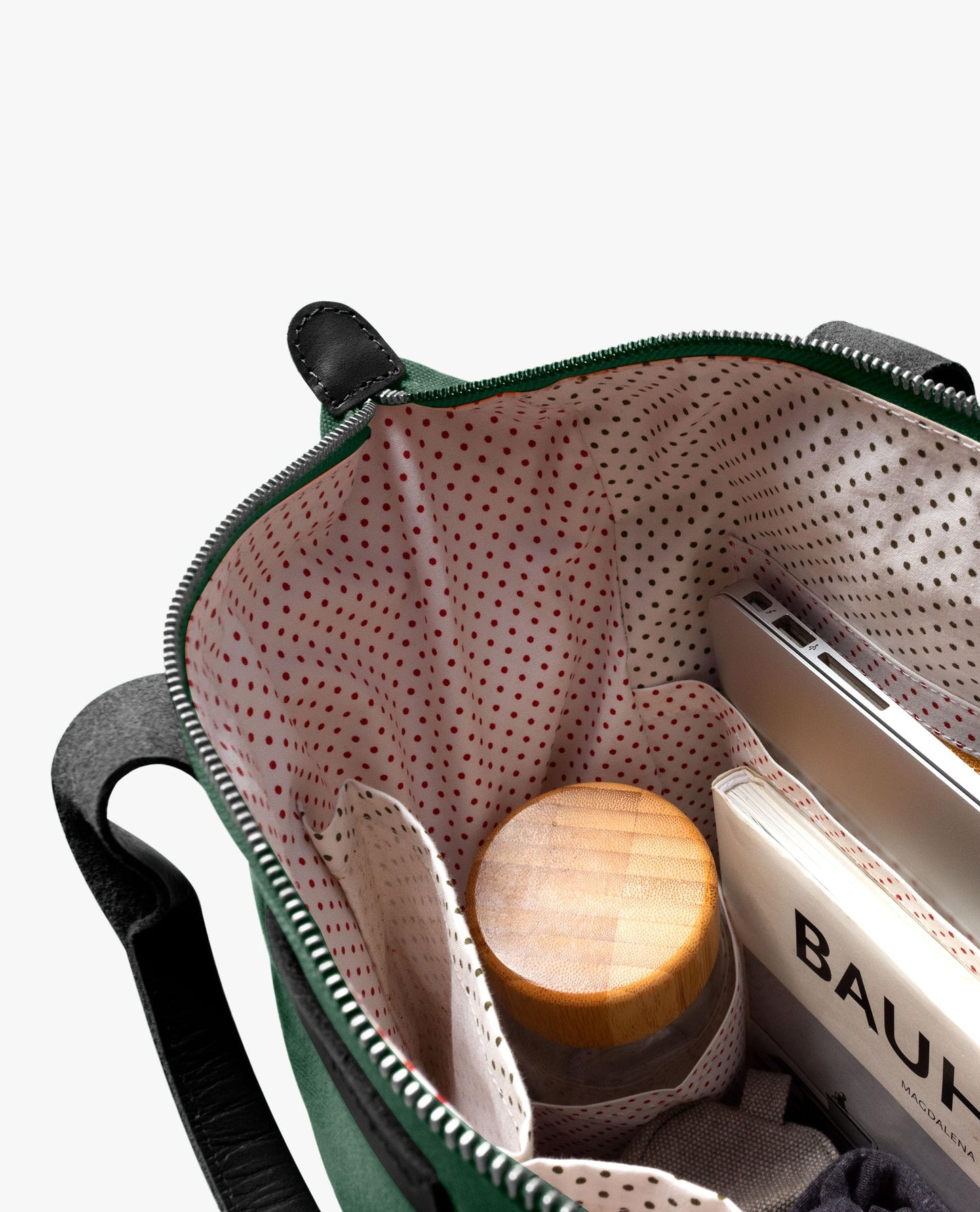 DailyObjects Stylish Cotton Canvas Pilot Backpack | Sturdy Leather Handles | Spacious Shoulder Travel/Office/College Bag For Boys, Girls | Lightweight | Multiple Pockets | Fits Laptops Up to 15"