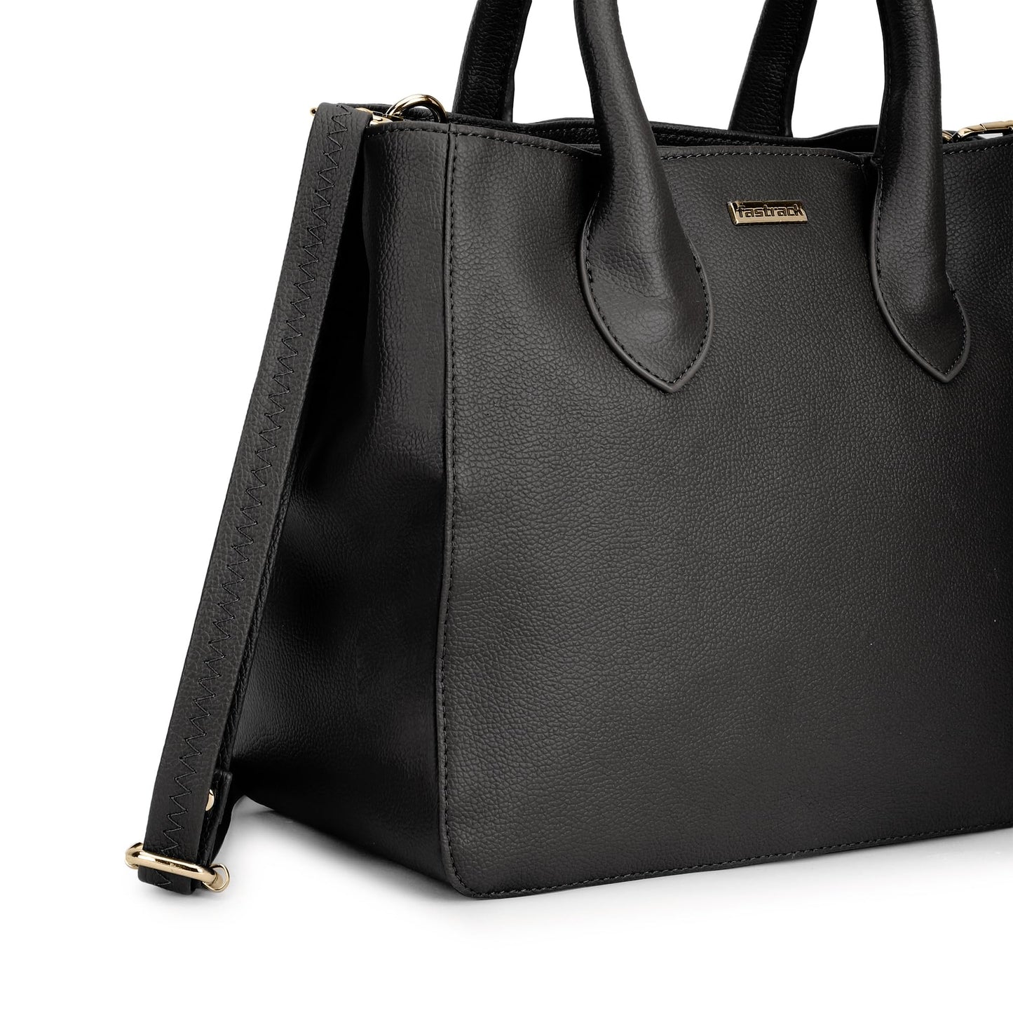 Fastrack Satchel For Women, Ladies And Girls | Stylish And Trendy Satchel Bag For Girls, Ladies And Women | Made Up Of Premium Pu Leather Material, Black