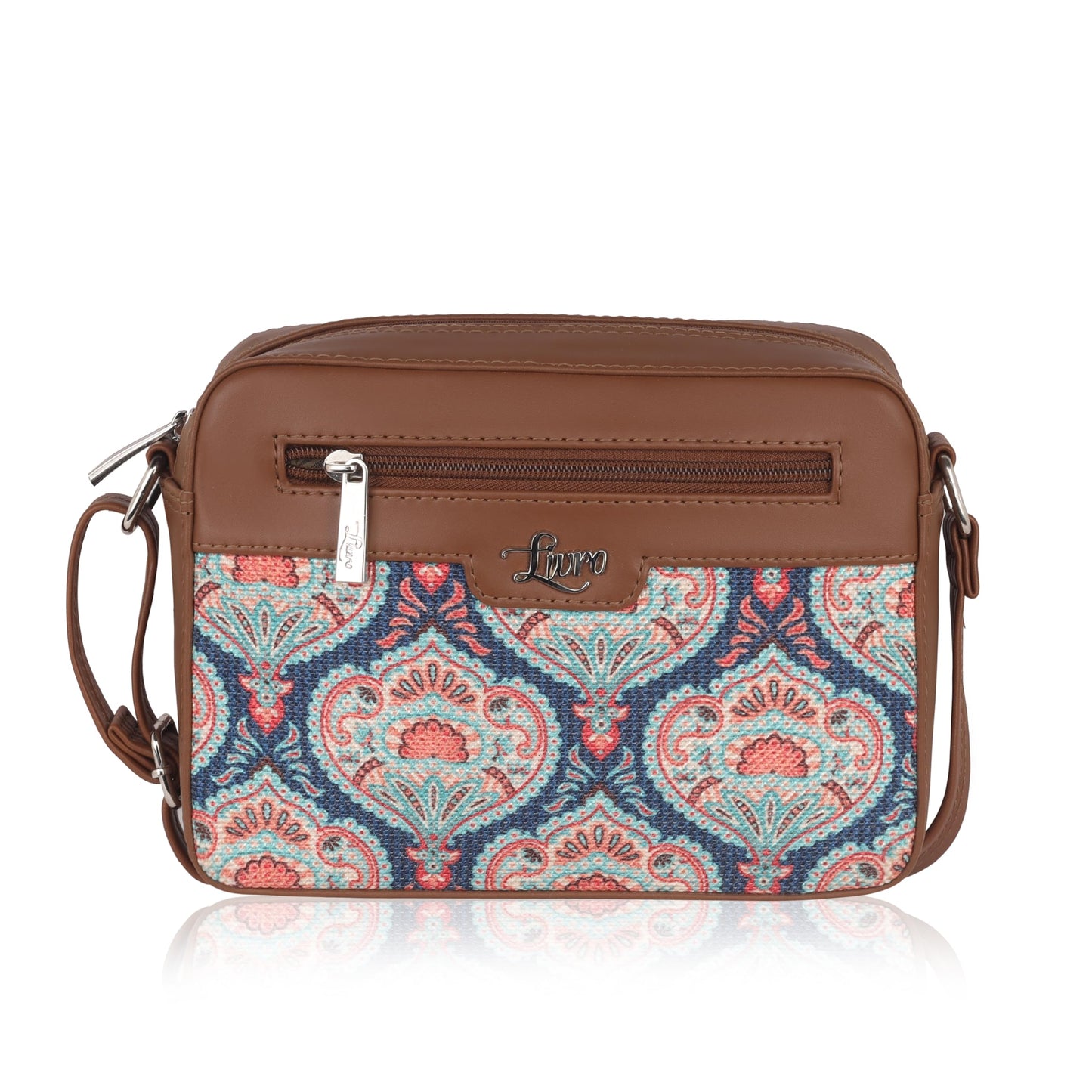 LIVRO Handcrafted Vegan Leather Latest Sling Bag for Women | Stylish & Exotic Printed Crossbody Bag for Girls | Trendy Sling Bag for College & Casual Use | Lightweight & Spacious | Alipo Bag