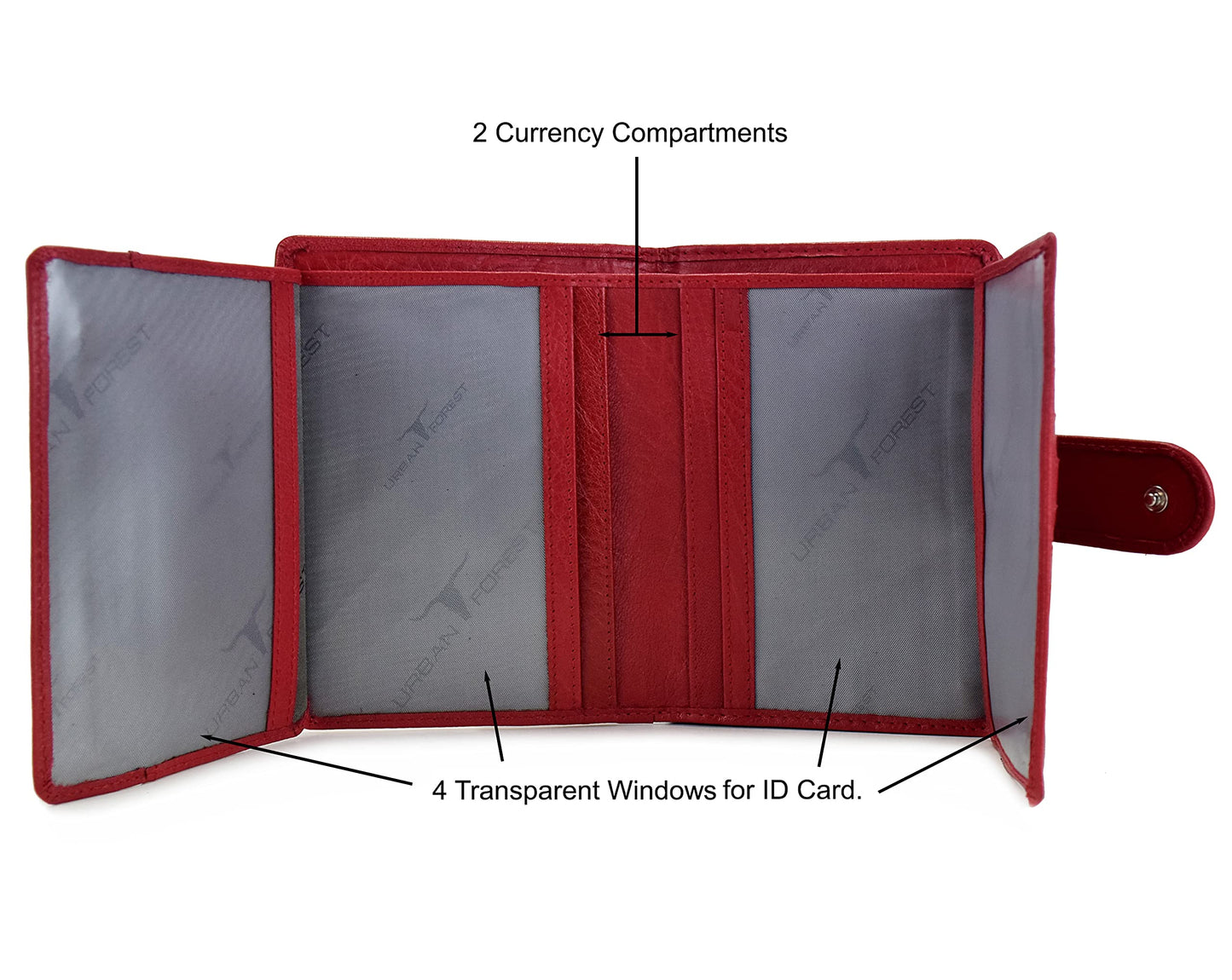 URBAN FOREST Tina Red Womens Leather Wallet