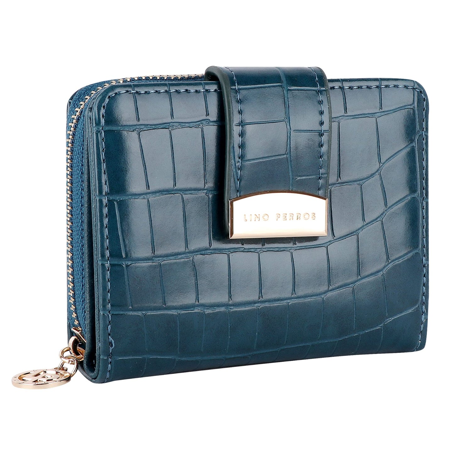 Lino Perros Teal Zipper Wallet
