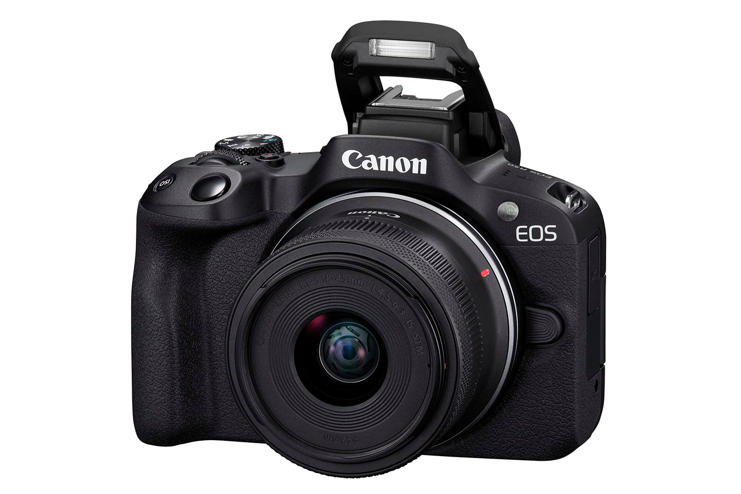 Canon EOS R50 RF-S18-45mm f/4.5-6.3 is STM Mirrorless Camera (Black)- 4K Video Vlogging with 24.2 MP