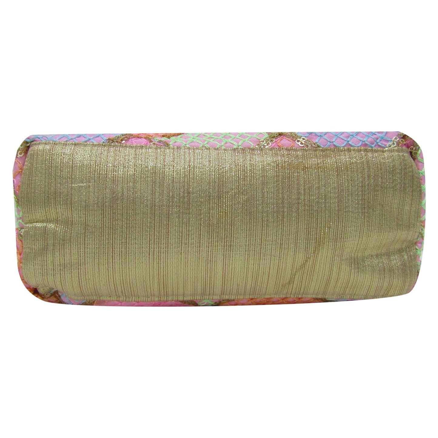 Purple Pink Embellished Silk Potli Bags for Women Evening Bag Clutch Ethnic Bride Purse With Pear Handle For Weddings & Special Occasion (Multicolor7)