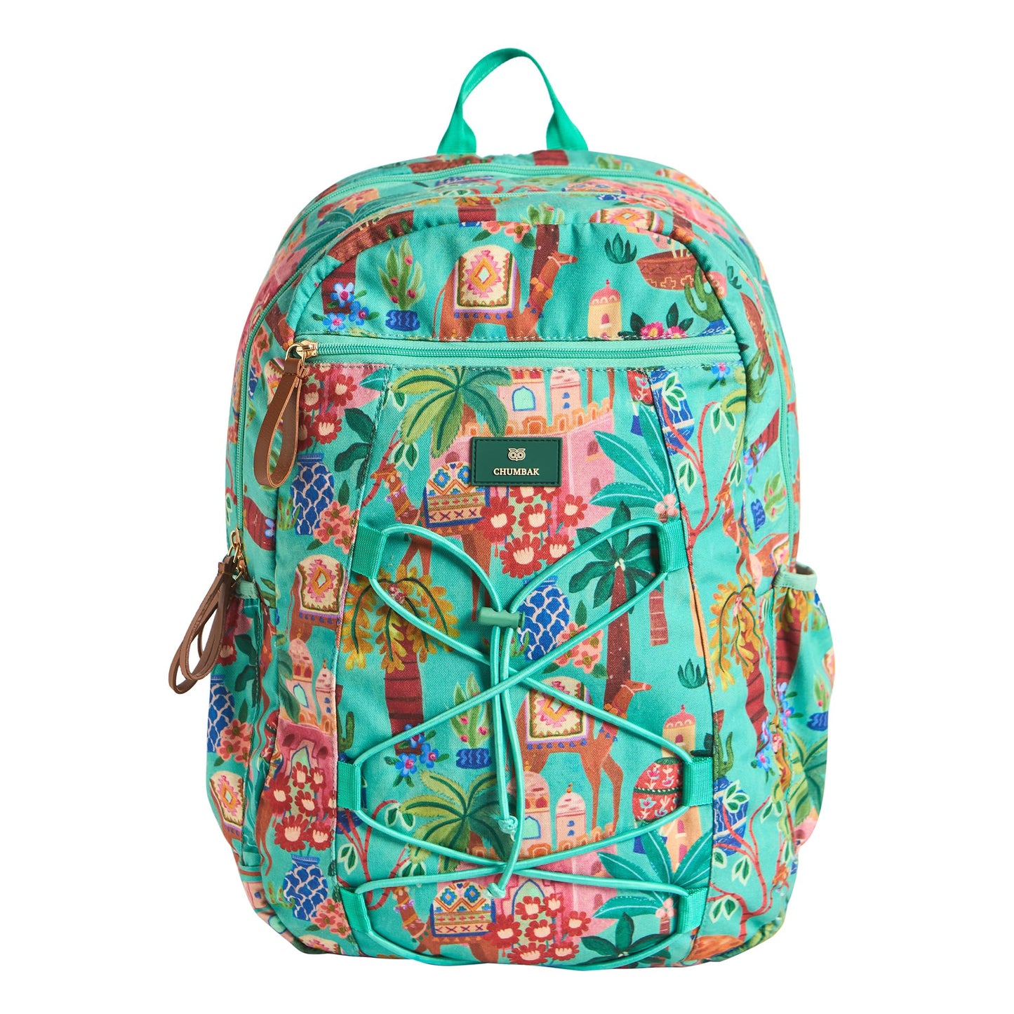 Chumbak Trek Backpack - Jaipurscape, Digital Nomad, Stylish Travel Bag, Sturdy & Spacious, Printed Office Bag for Women, Laptop Office Bag, Trek and Vacation Bag