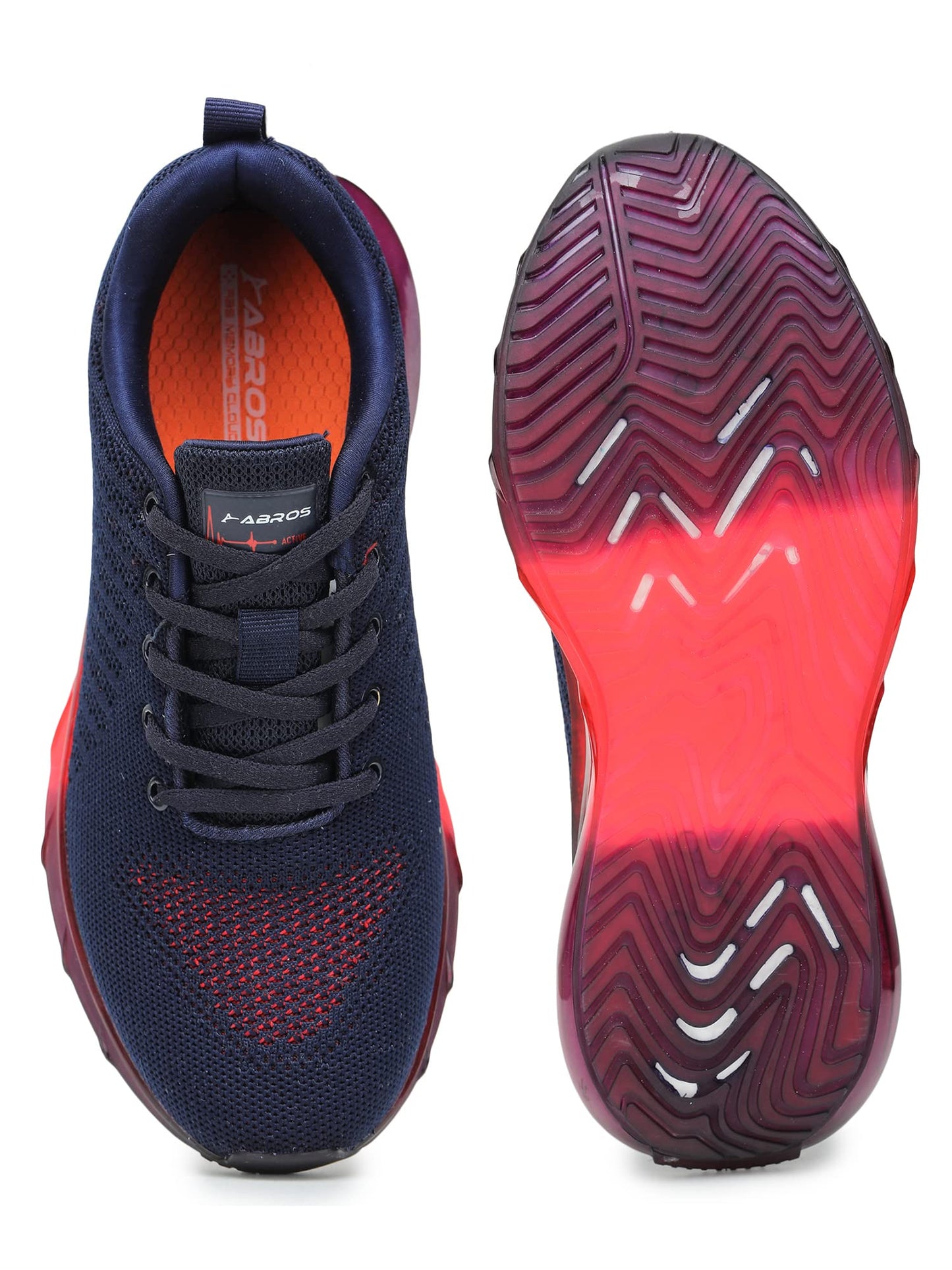 ABROS Boy's Magic ASSB0115 Sports Shoes -Navy/Red -4UK