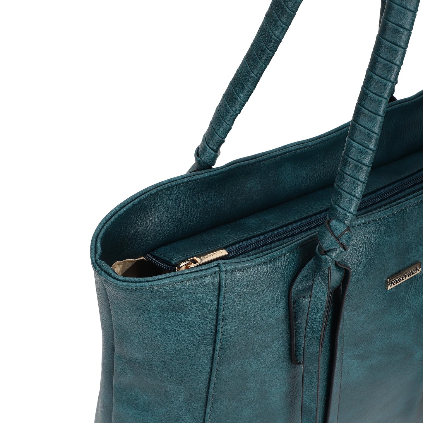 Fastrack Premium Leather Tote Bag for Womens, Ladies and Girls | Structured Spacious Tote Bag for Work, Office and College