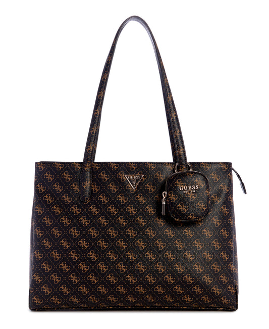 GUESS CARRY ALL/TOTE POWER Tote, Tech Tote, Shoulder Bag, BROWN LOGO, one size, Power Play Tech Tote