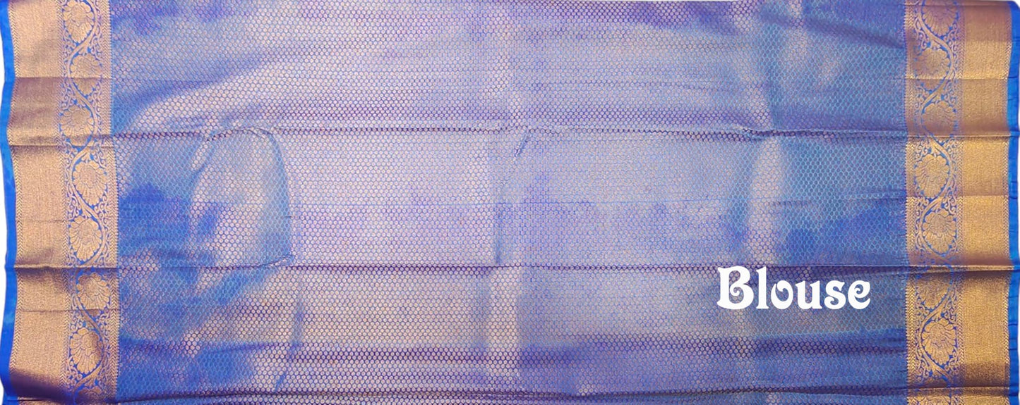 VFCollections Women's Kanchipuram Silk Pure Pattu Sarees With Blouse (112) (VFC250-1)