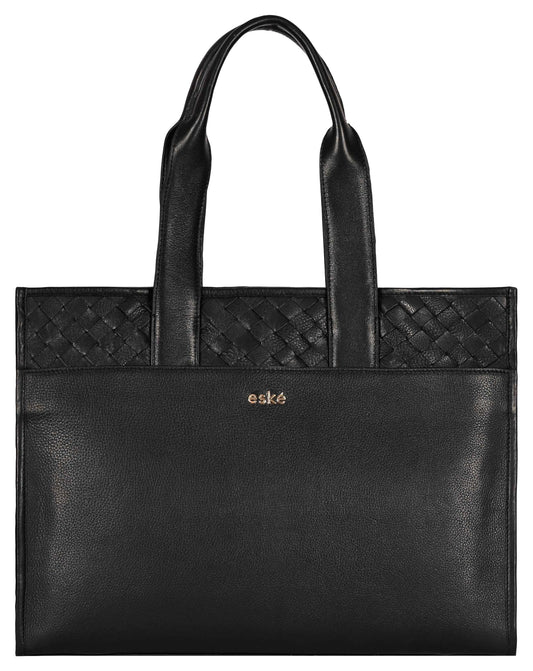 eske Matilda Genuine Leather Women's Tote Bag (Black)