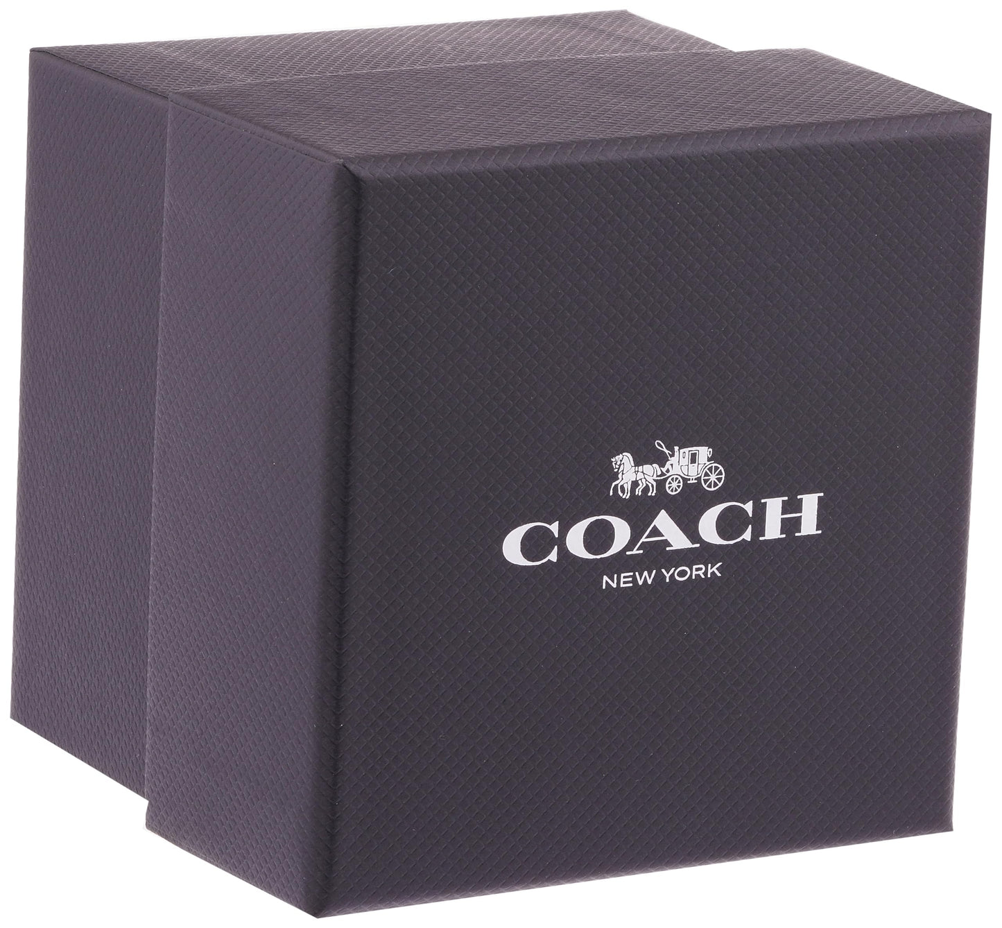 Coach Reese Qtz Basic White Rectangle Dial Women's Watch|Ionic Plated Thin Gold Steel & Crystals Material|Gold Color Band - 14504316