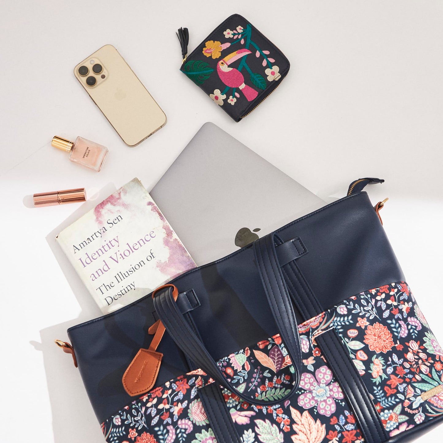 Chumbak Office Tote Bag for Women | Stylish Shoulder Bags for College | Professional Canvas Tote Bag | Laptop-Friendly College Bag