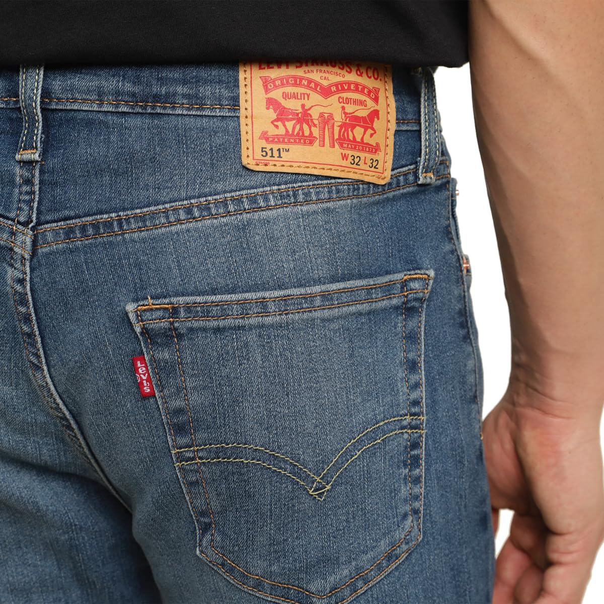 Levi's Men's Mid Rise 511 Slim Fit Mid-Rise Jeans Classic Blue, 34